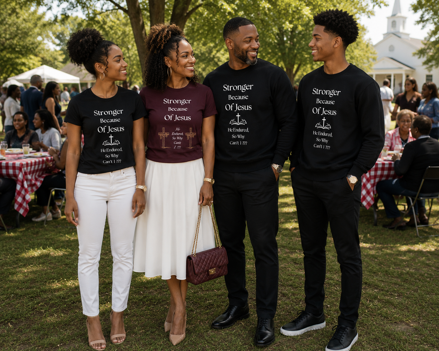 Stronger Because Of Jesus Inspirational Christian Sweatshirt Unisex