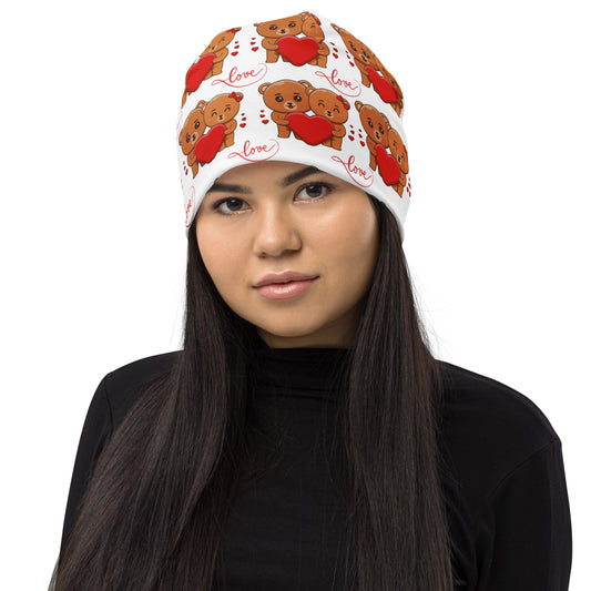 Teddy Bear All-Over Print Beanie