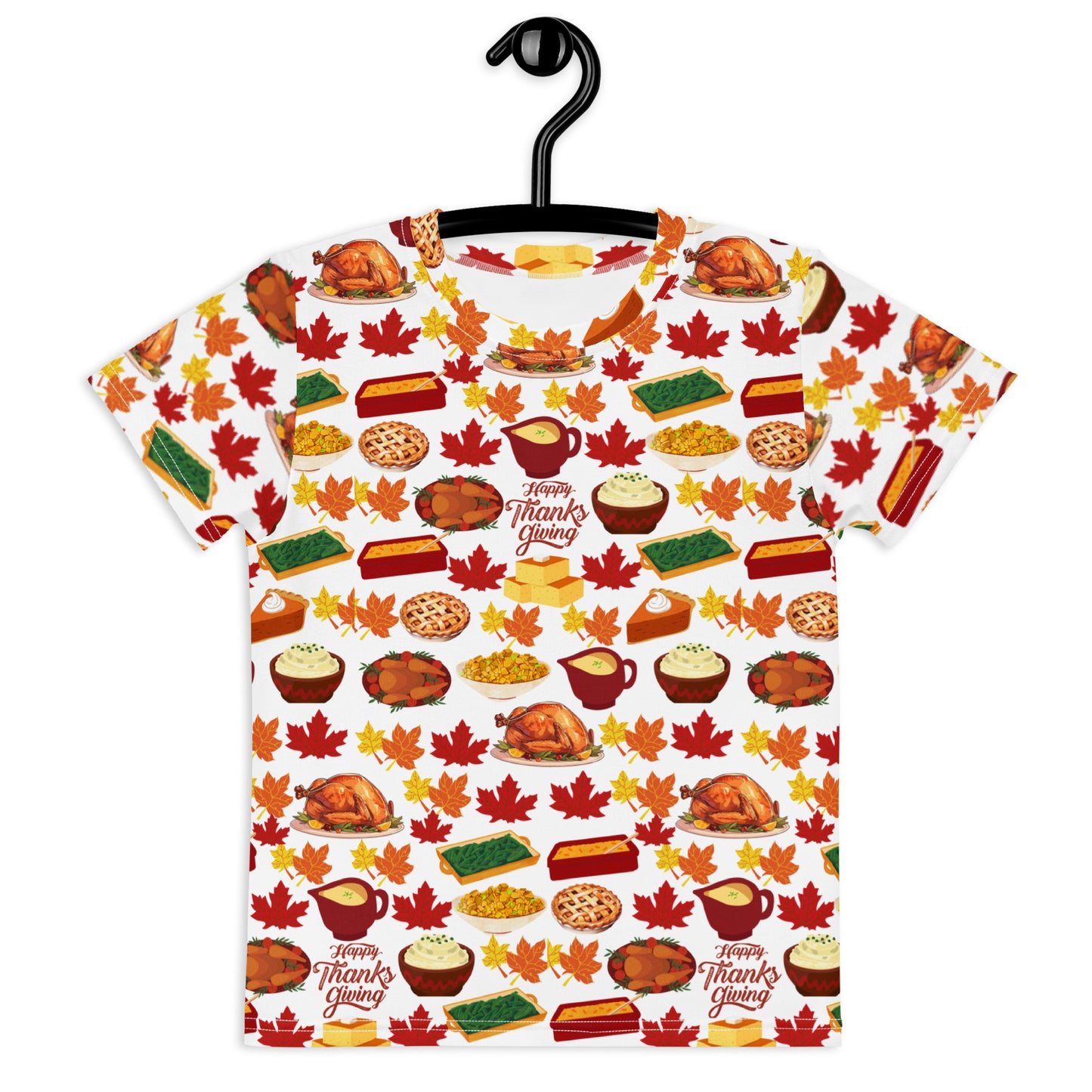 Thanksgiving Kids Crew Neck T Shirt