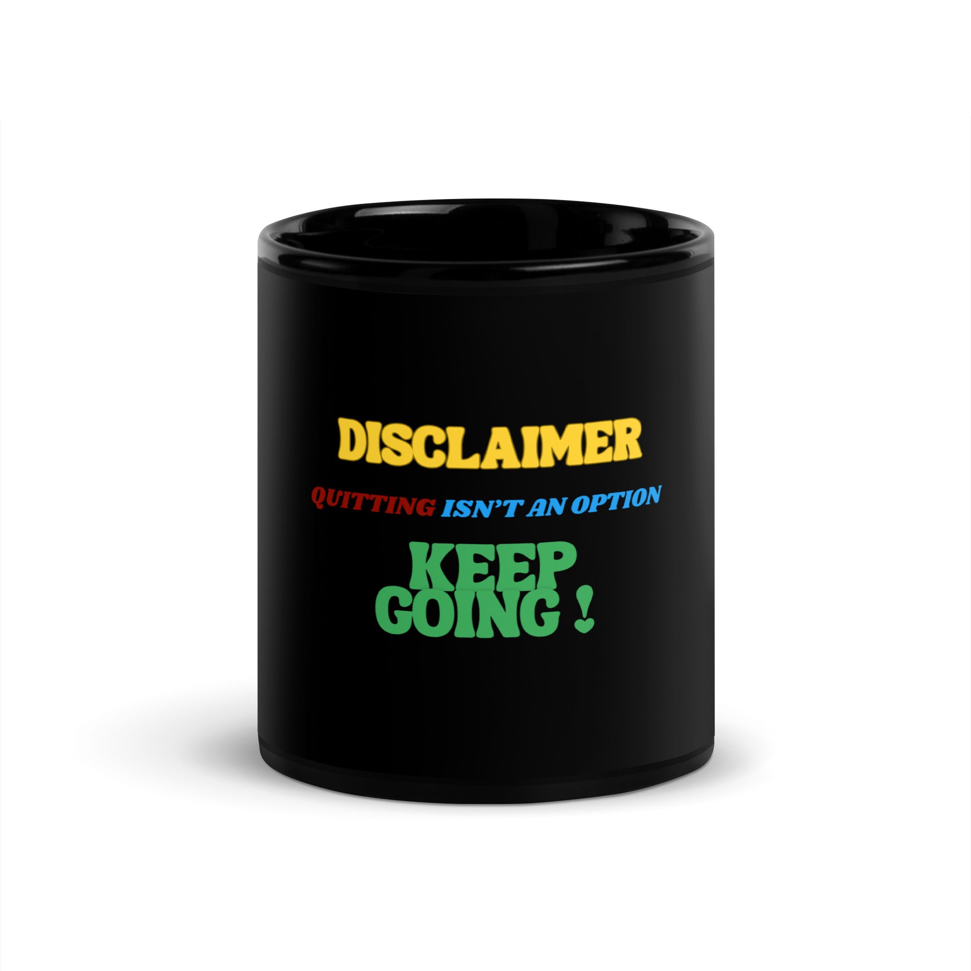 Inspirational Black Glossy Mug