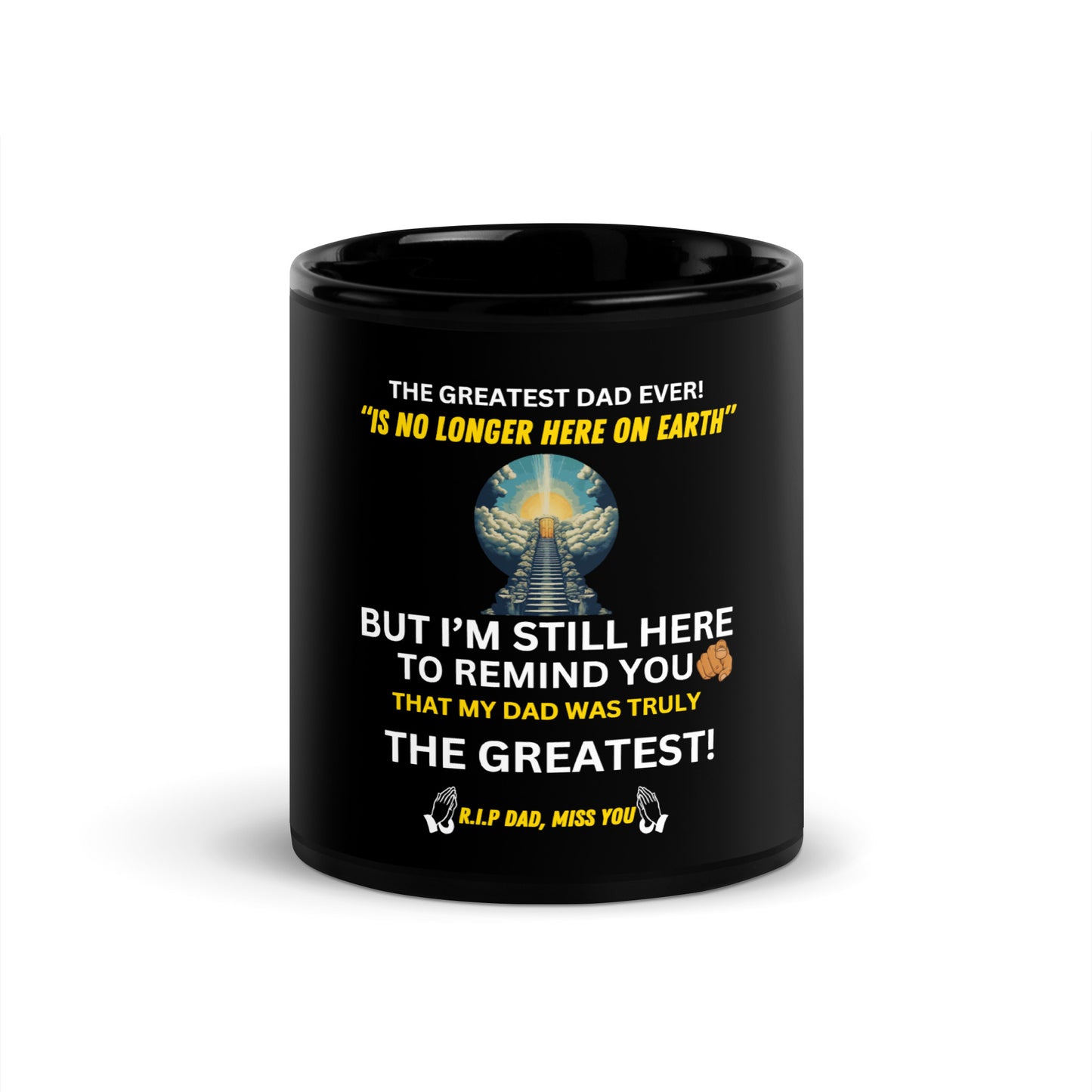 Inspirational Black Glossy Mug