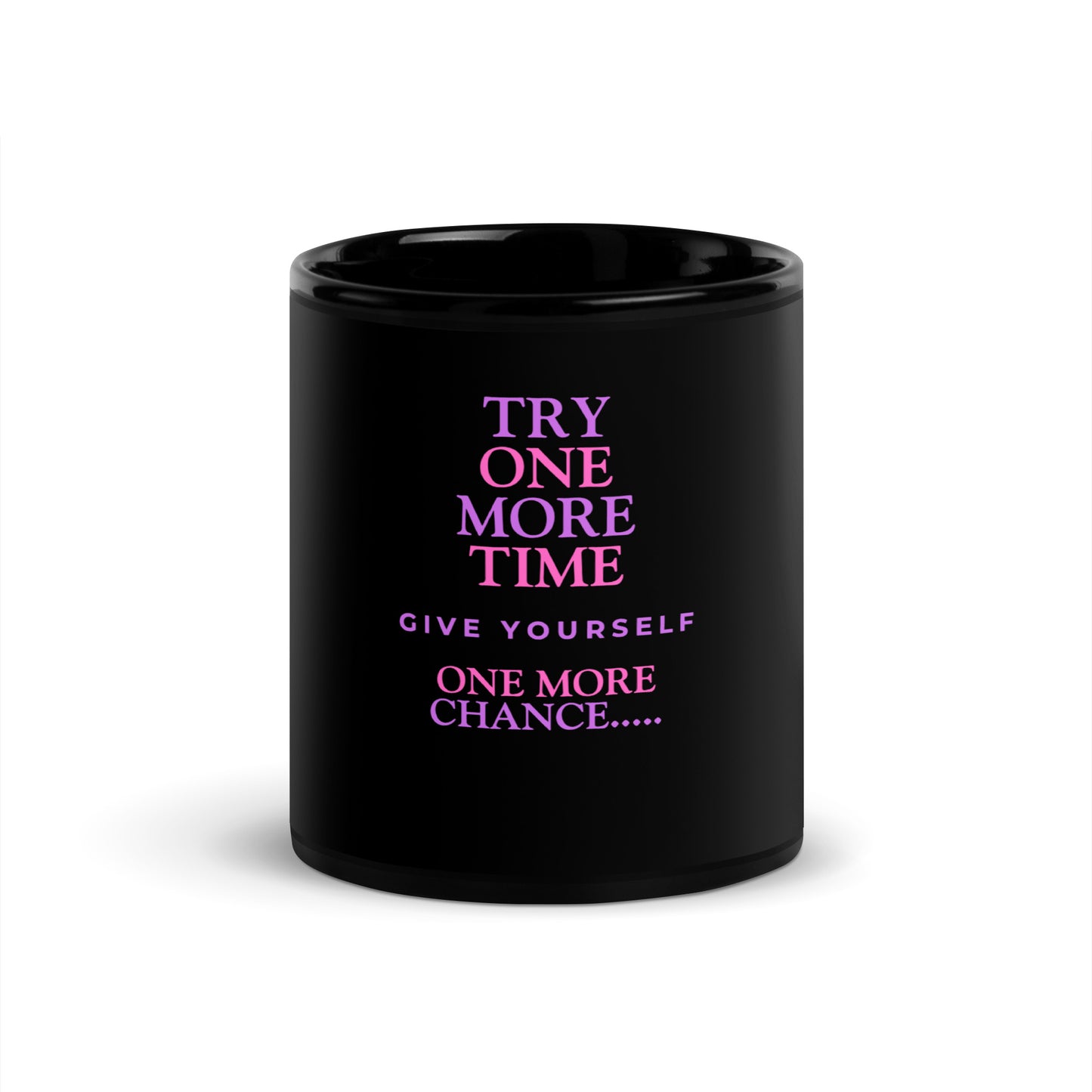 Inspirational Black Glossy Mug