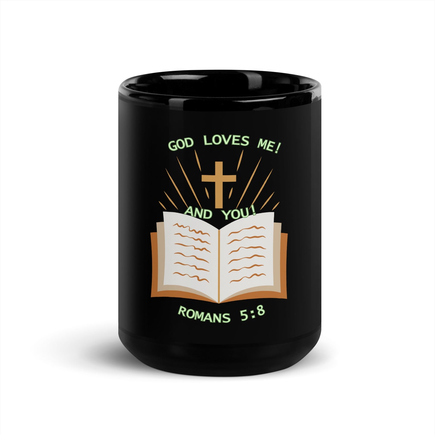 Inspirational Black Glossy Mug