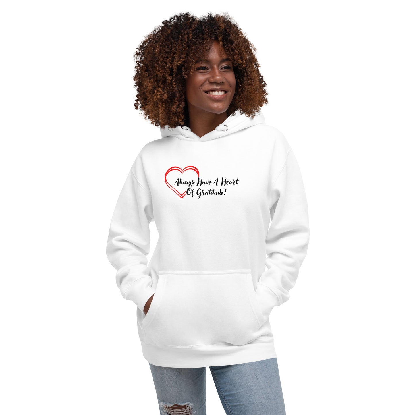 Heart Of Gratitude Motivational Hoodie Unisex
