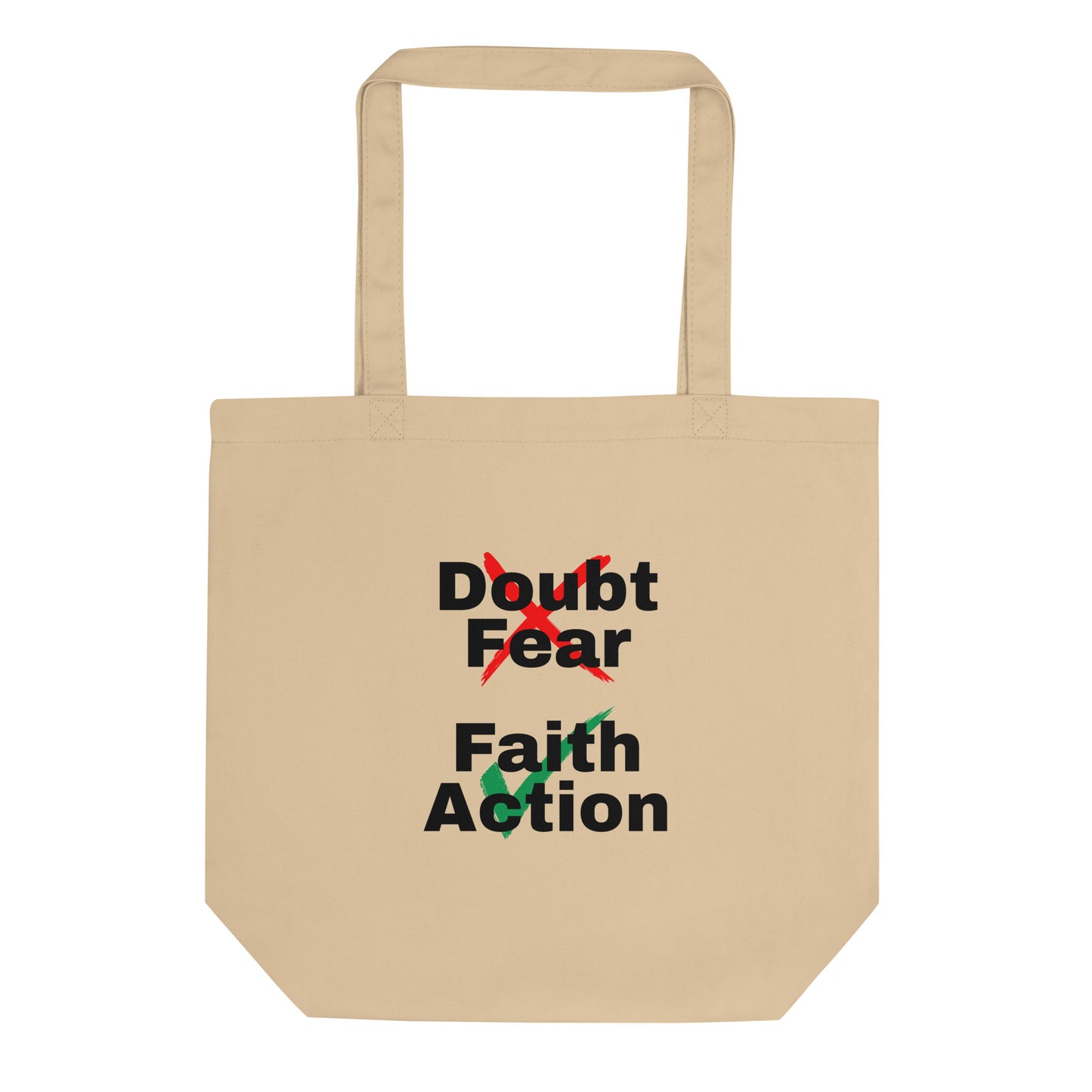 Faith and Action Christian Inspirational Eco Tote Bag