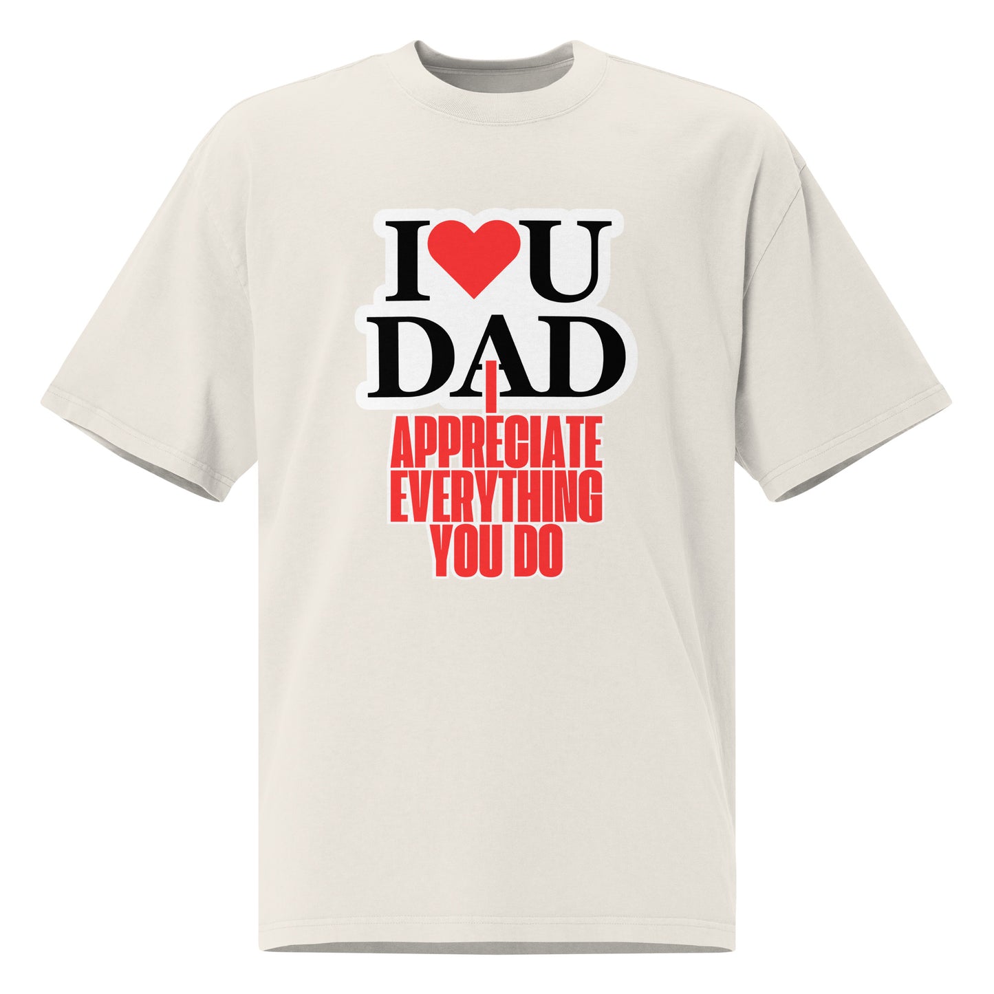 Father's Day Inspirational Oversized Faded T Shirt
