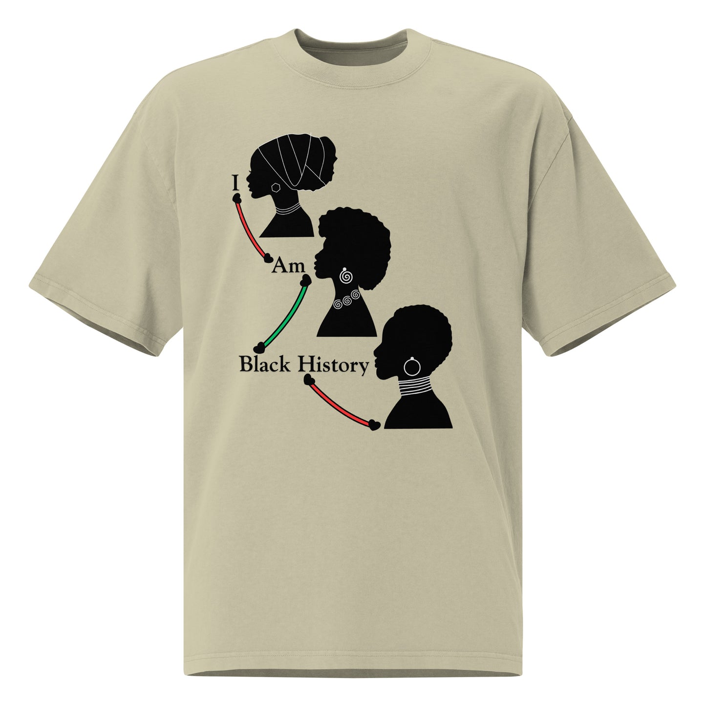 Black History Motivational Oversized Faded T Shirt
