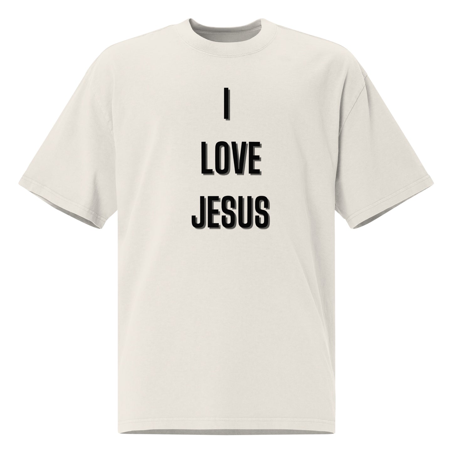I Love Jesus Inspirational Oversized faded T-Shirt