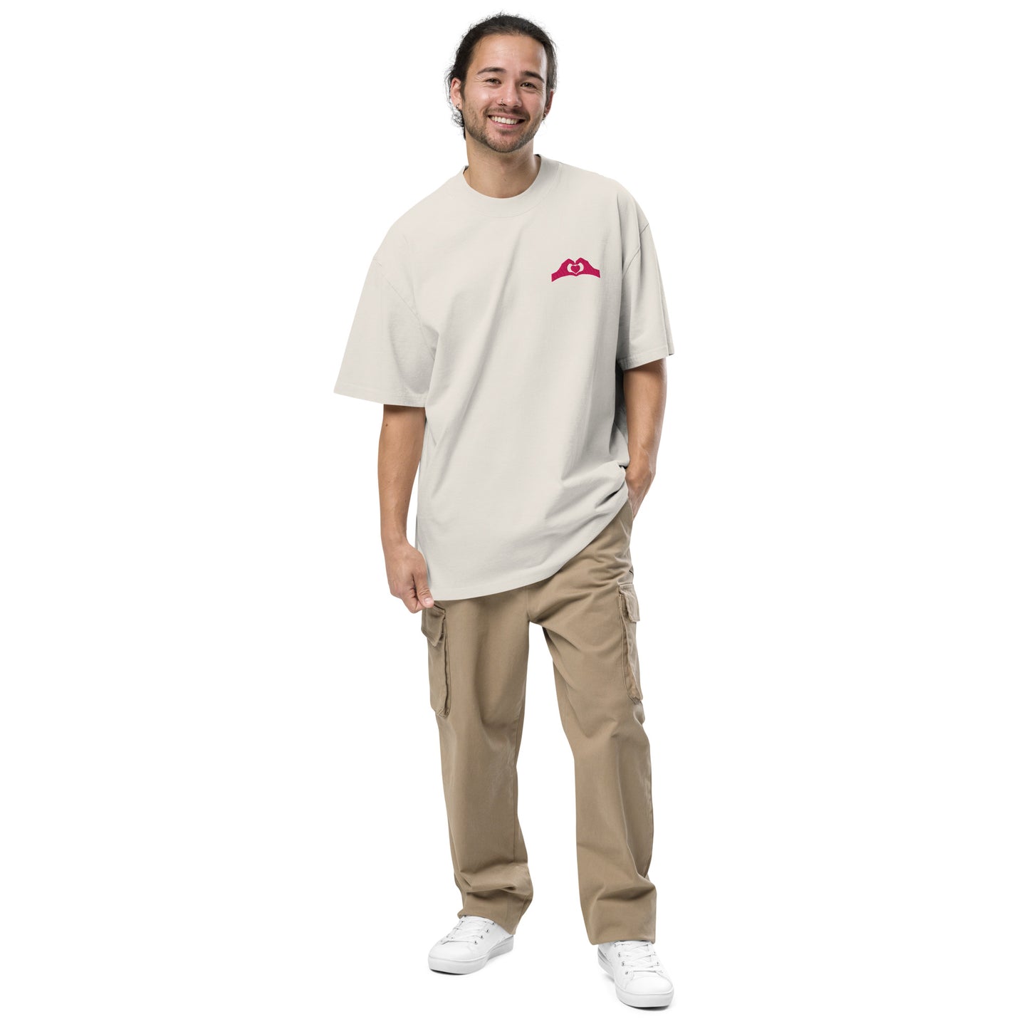 Spread The Love Motivational Oversized Faded T-Shirt Unisex