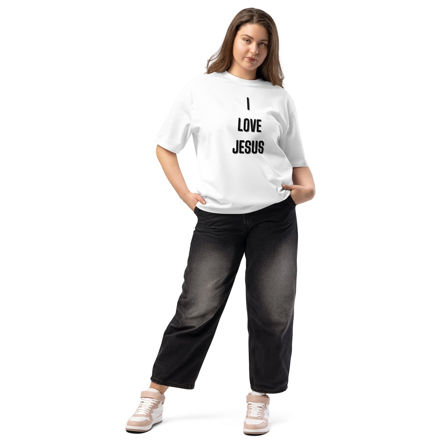 Christian Inspirational Oversized Heavyweight Unisex T Shirt