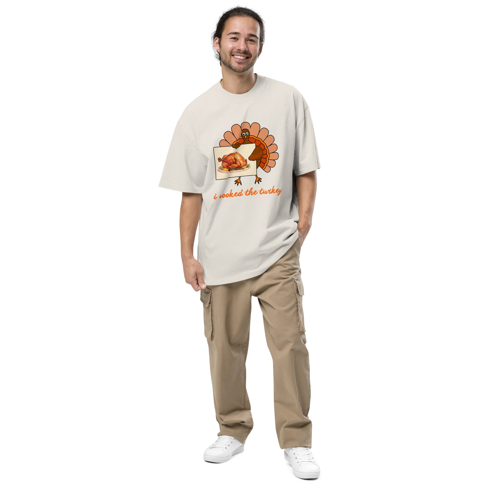 Thanksgiving Oversized Faded T Shirt Unisex