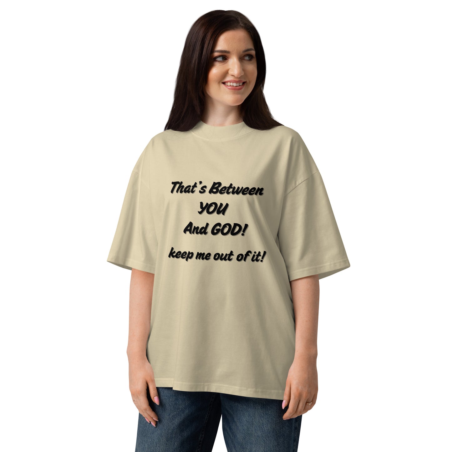 Christian Inspirational Unisex Organic Oversized High Neck T Shirt