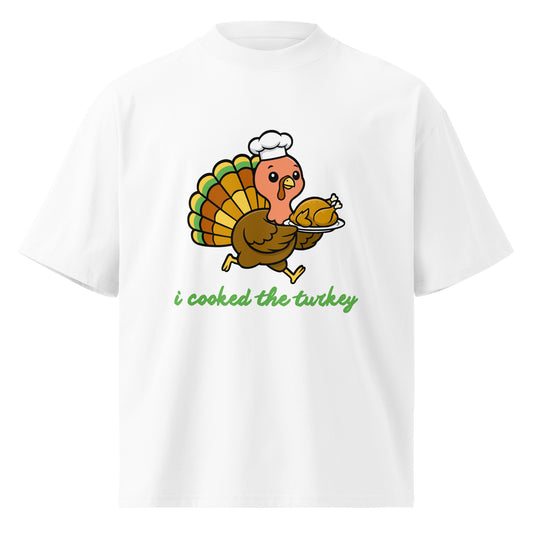Happy Thanksgiving Unisex Organic Oversized High Neck T Shirt