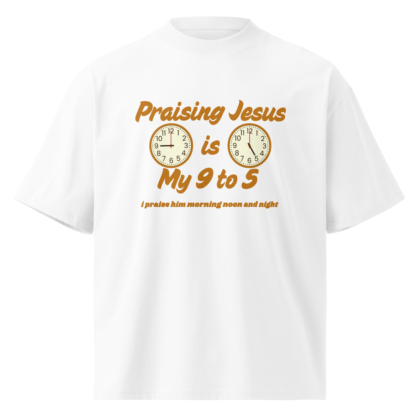 Jesus Inspirational Unisex Organic Oversized High Neck T Shirt