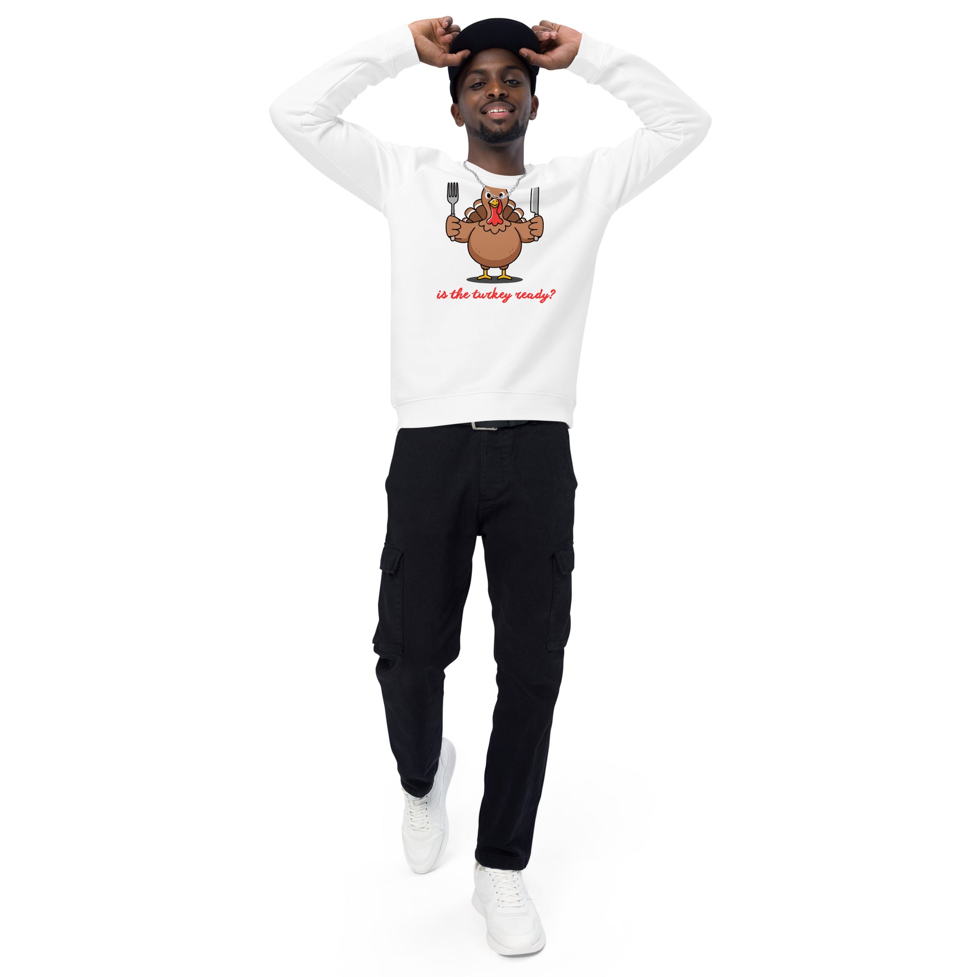 Thanksgiving Holiday Sweatshirt Unisex organic raglan