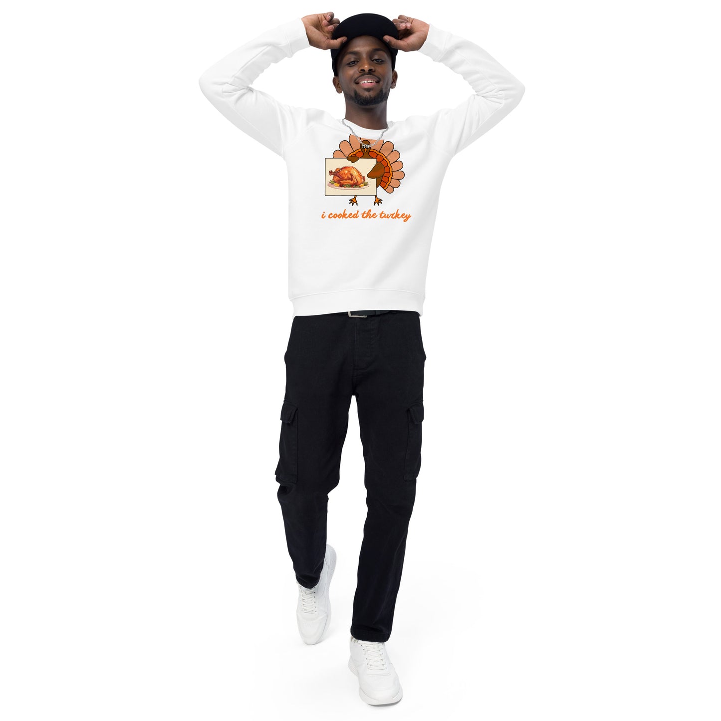 Thanksgiving Holiday Sweatshirt Unisex organic raglan