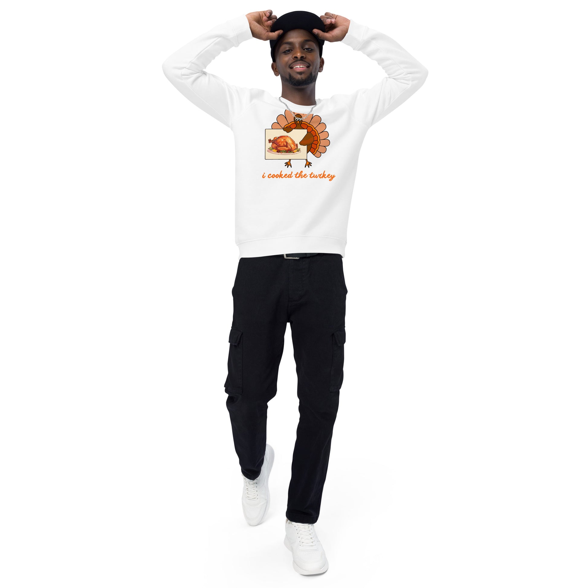 Thanksgiving Holiday Sweatshirt Unisex organic raglan