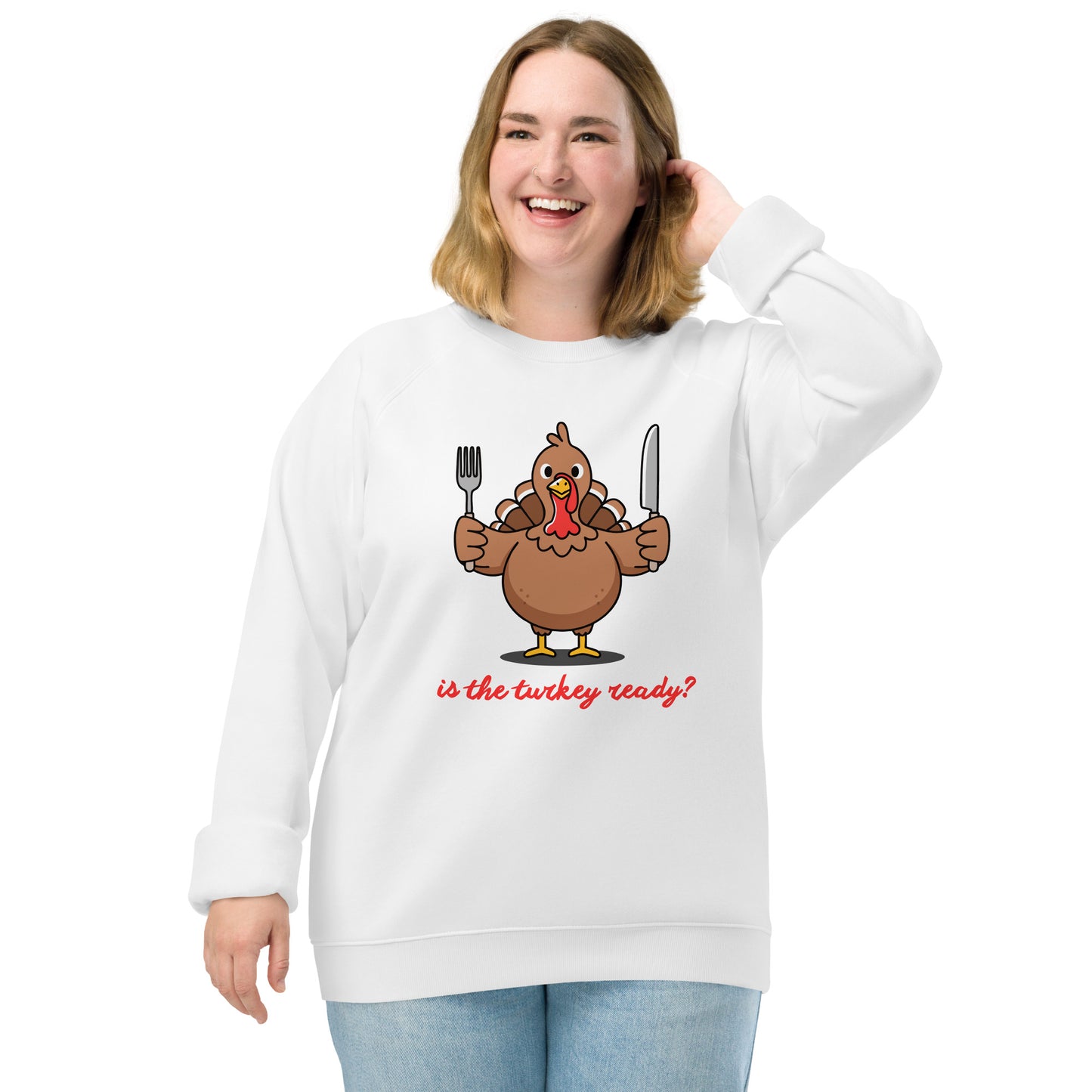 Thanksgiving Holiday Sweatshirt Unisex organic raglan