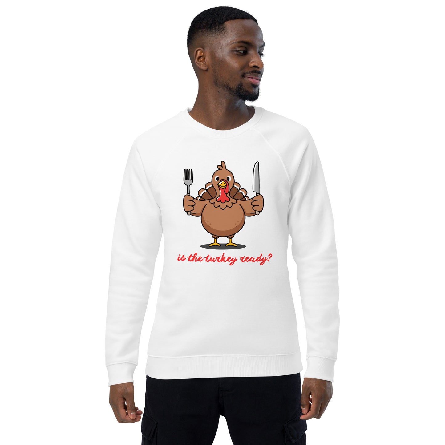 Thanksgiving Holiday Sweatshirt Unisex organic raglan