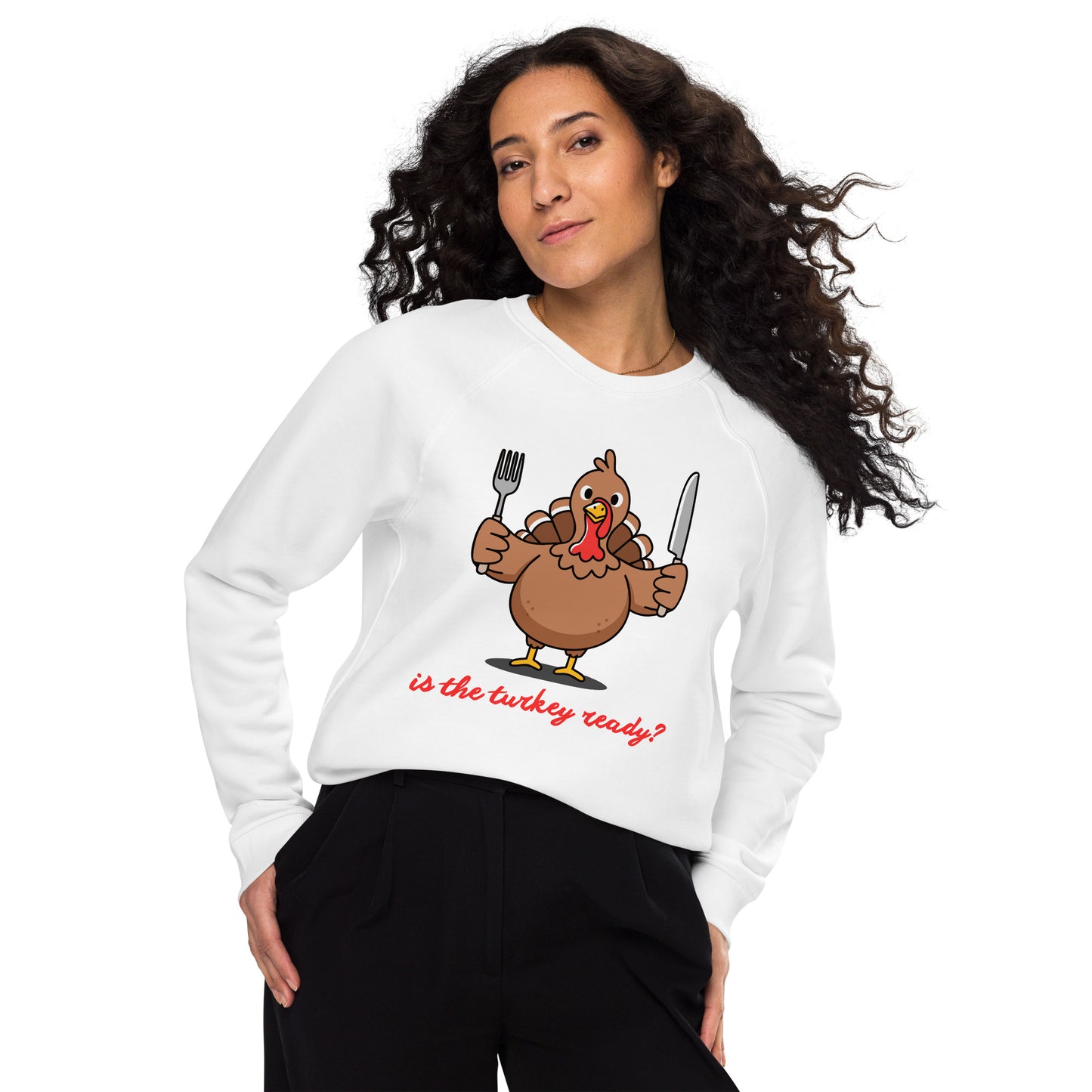 Thanksgiving Holiday Sweatshirt Unisex organic raglan