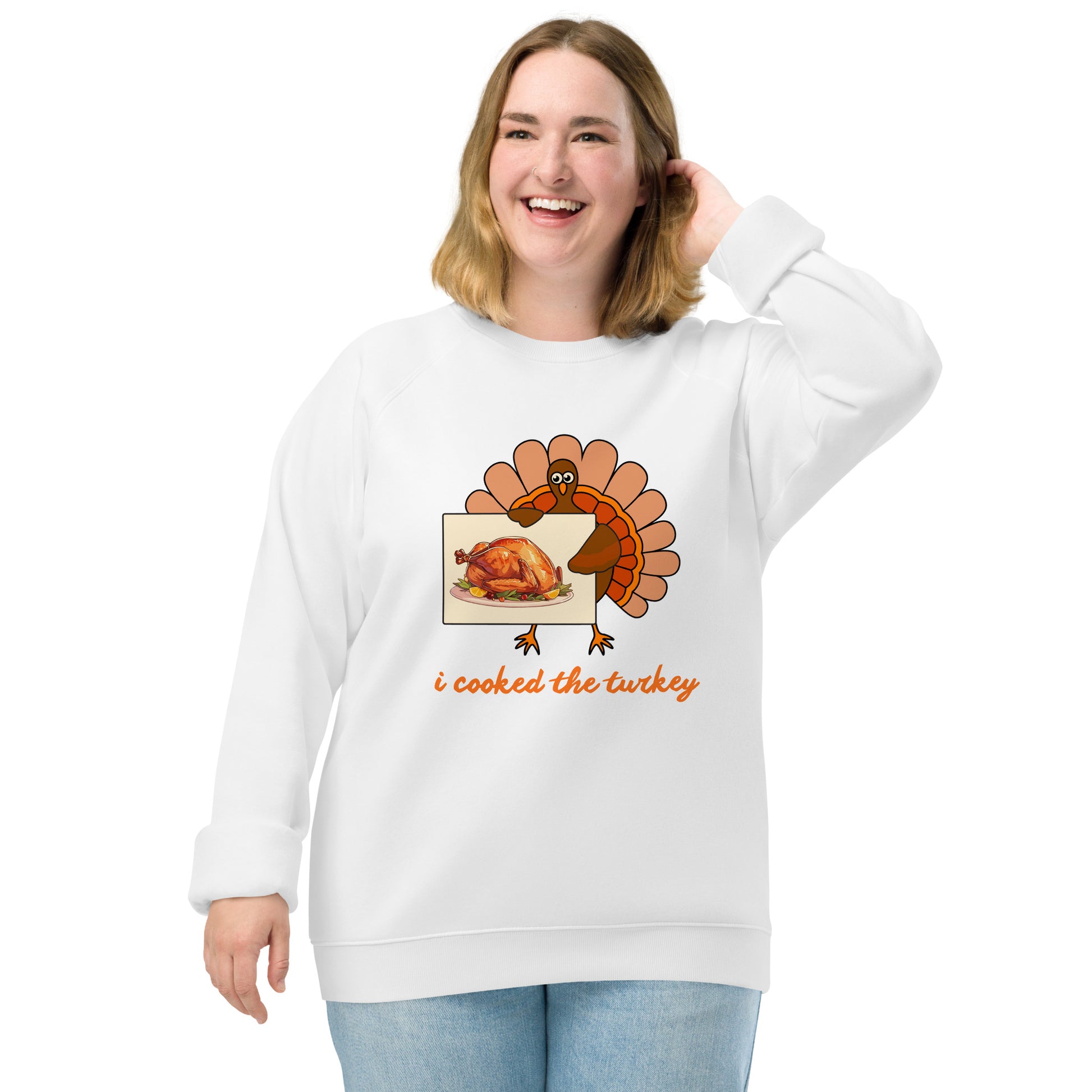 Thanksgiving Holiday Sweatshirt Unisex organic raglan