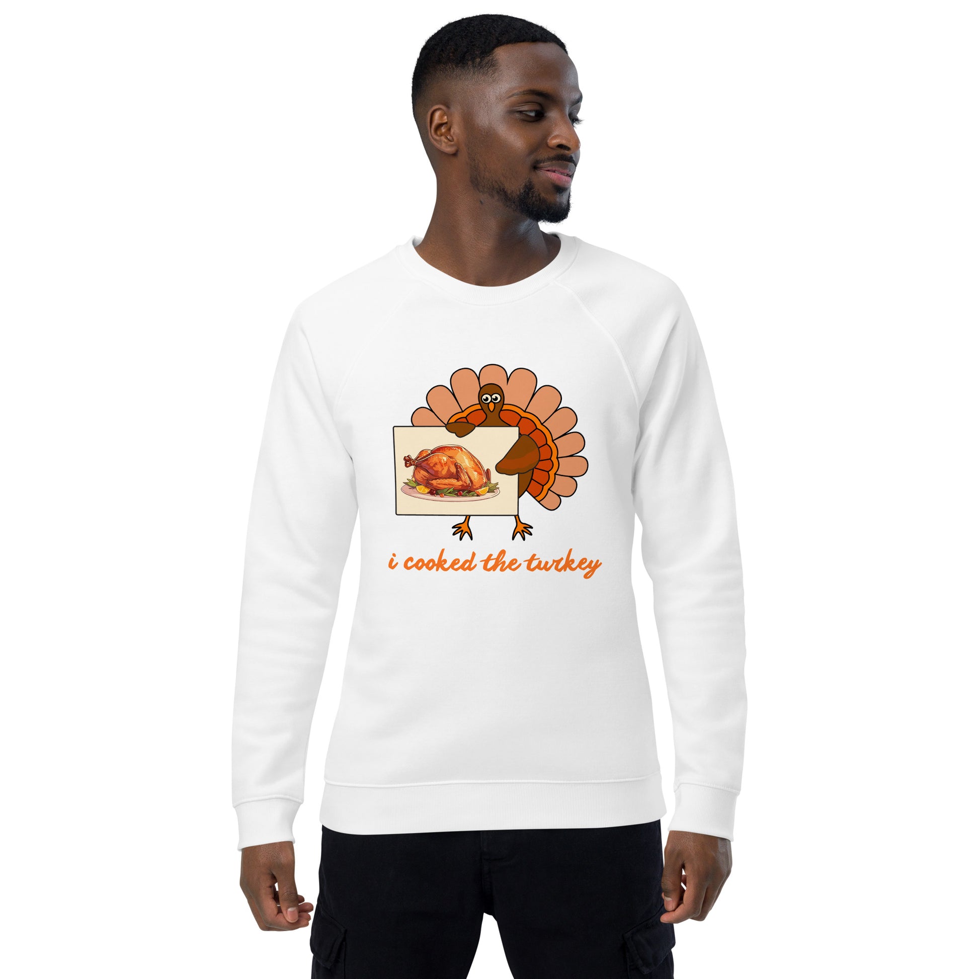 Thanksgiving Holiday Sweatshirt Unisex organic raglan