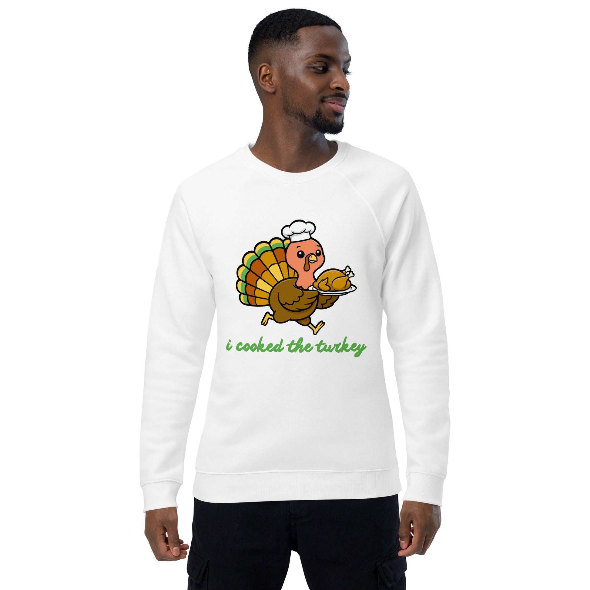 Thanksgiving Holiday Sweatshirt Unisex organic raglan