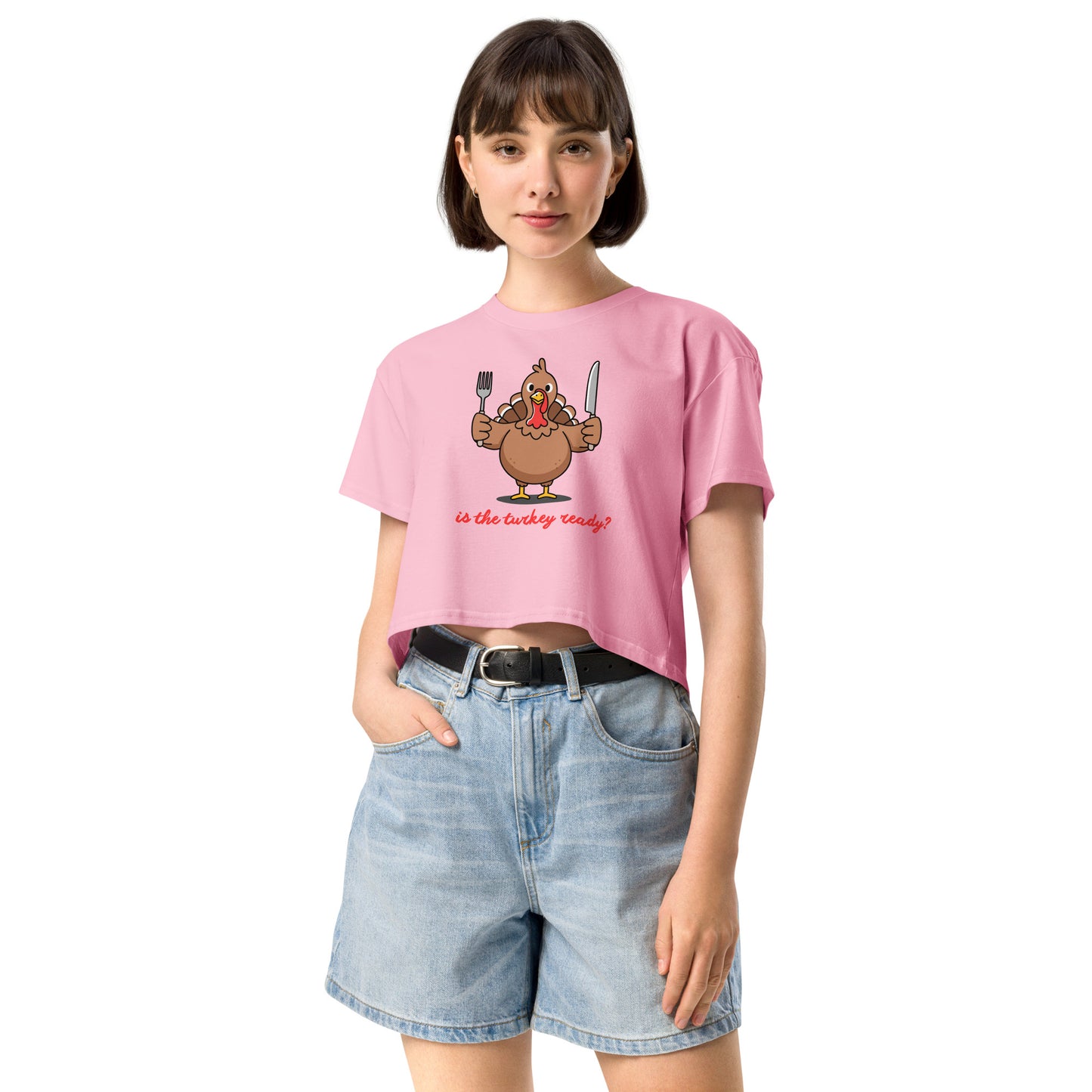 Thanksgiving Holiday Women’s Crop Top Shirt