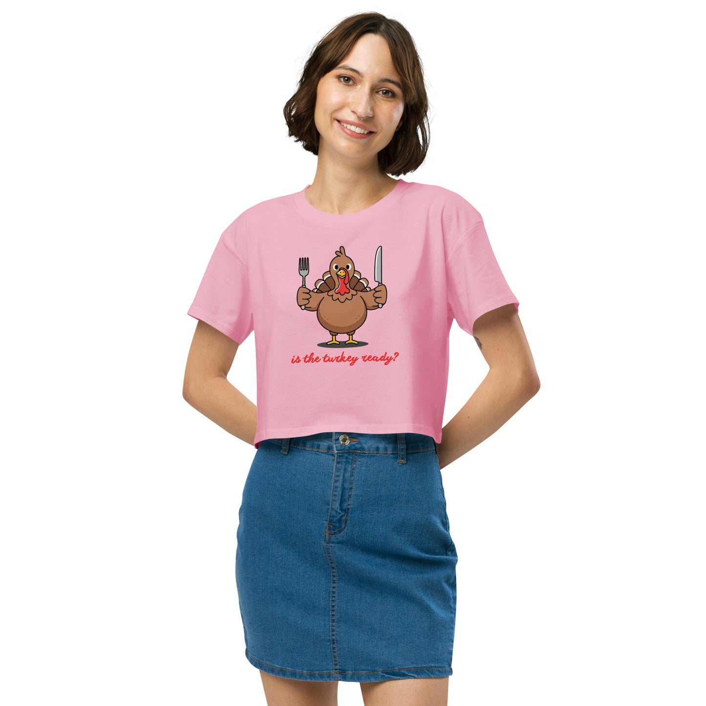 Thanksgiving Holiday Women’s Crop Top Shirt