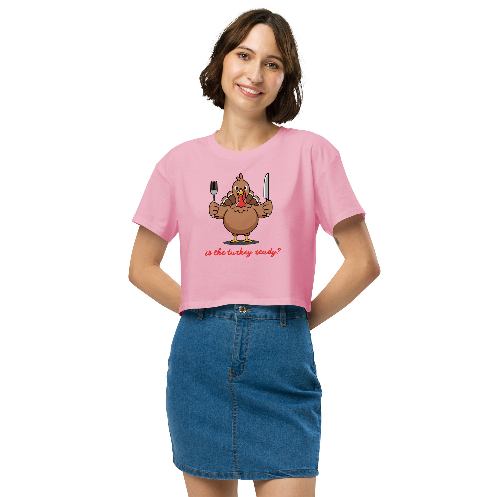 Thanksgiving Holiday Women’s Crop Top Shirt
