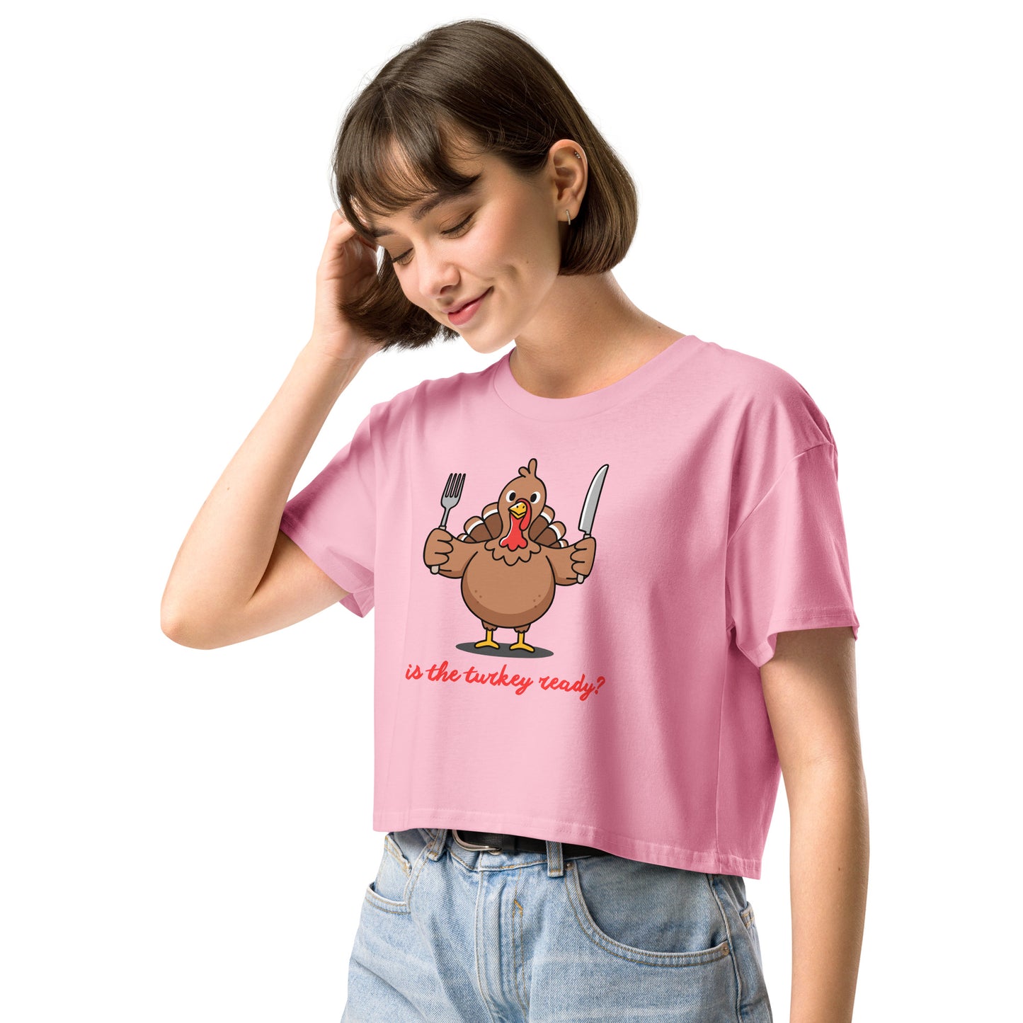 Thanksgiving Holiday Women’s Crop Top Shirt