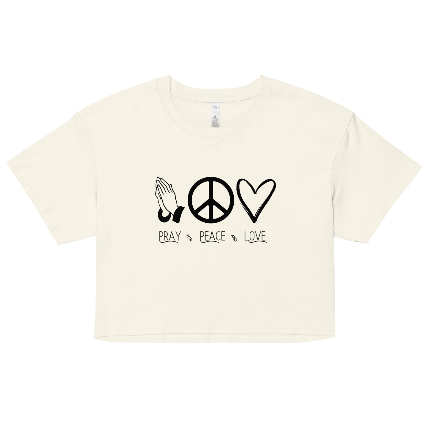 Pray for Peace and Love Inspirational Crop Top
