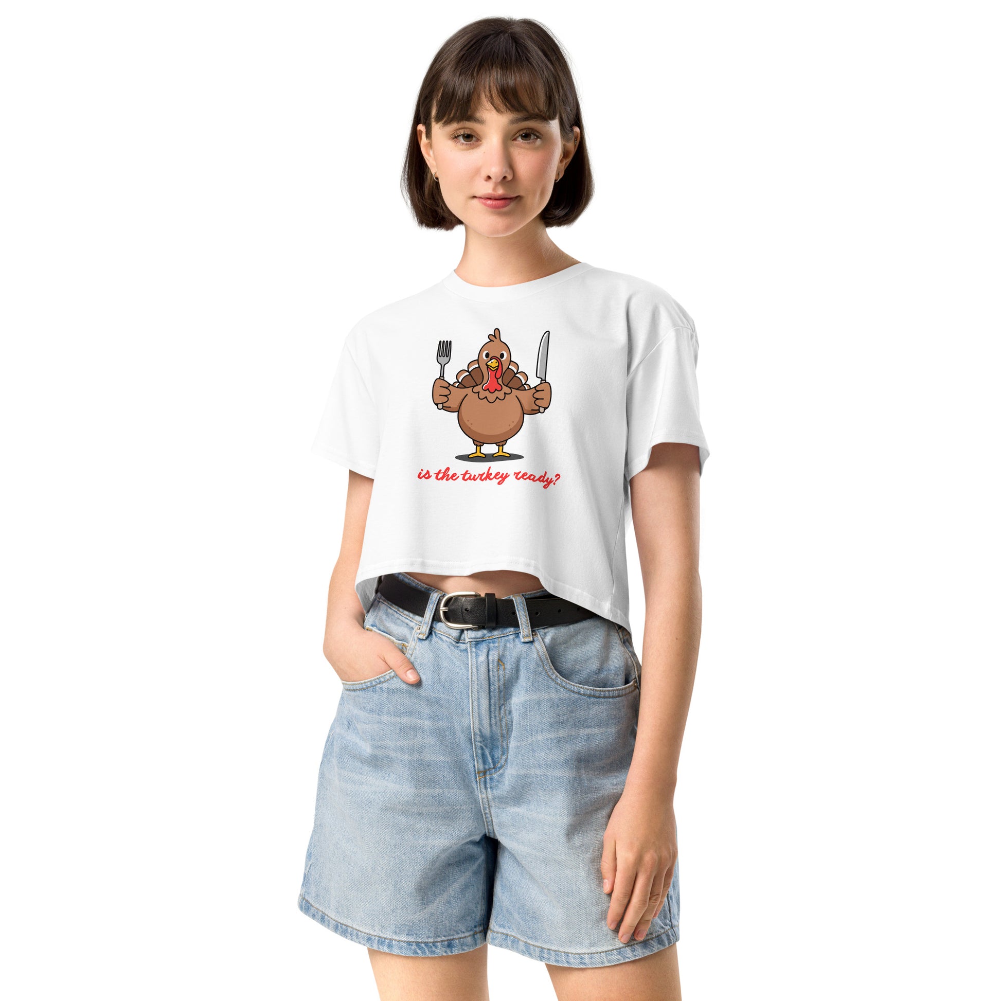 Thanksgiving Holiday Women’s Crop Top Shirt