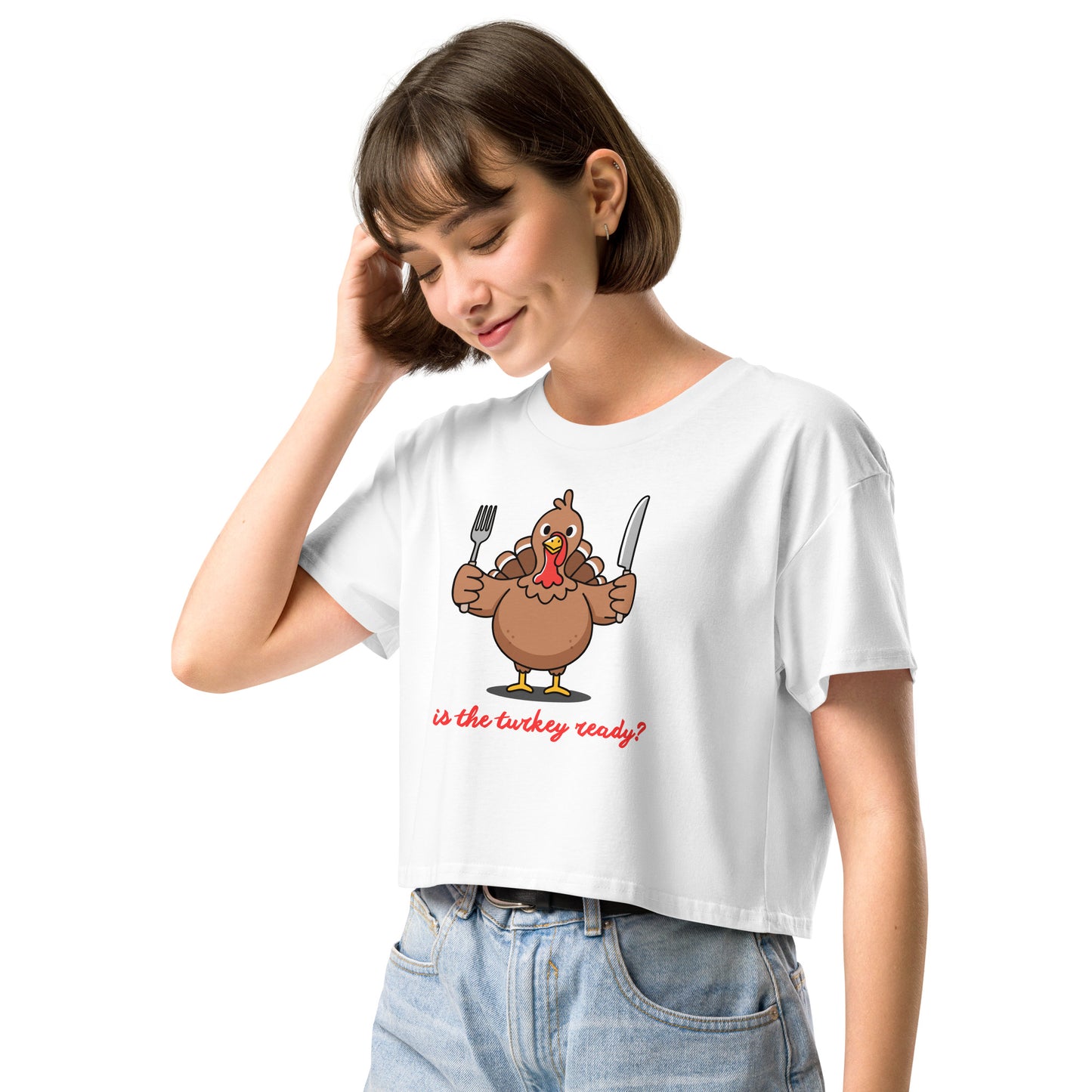 Thanksgiving Holiday Women’s Crop Top Shirt