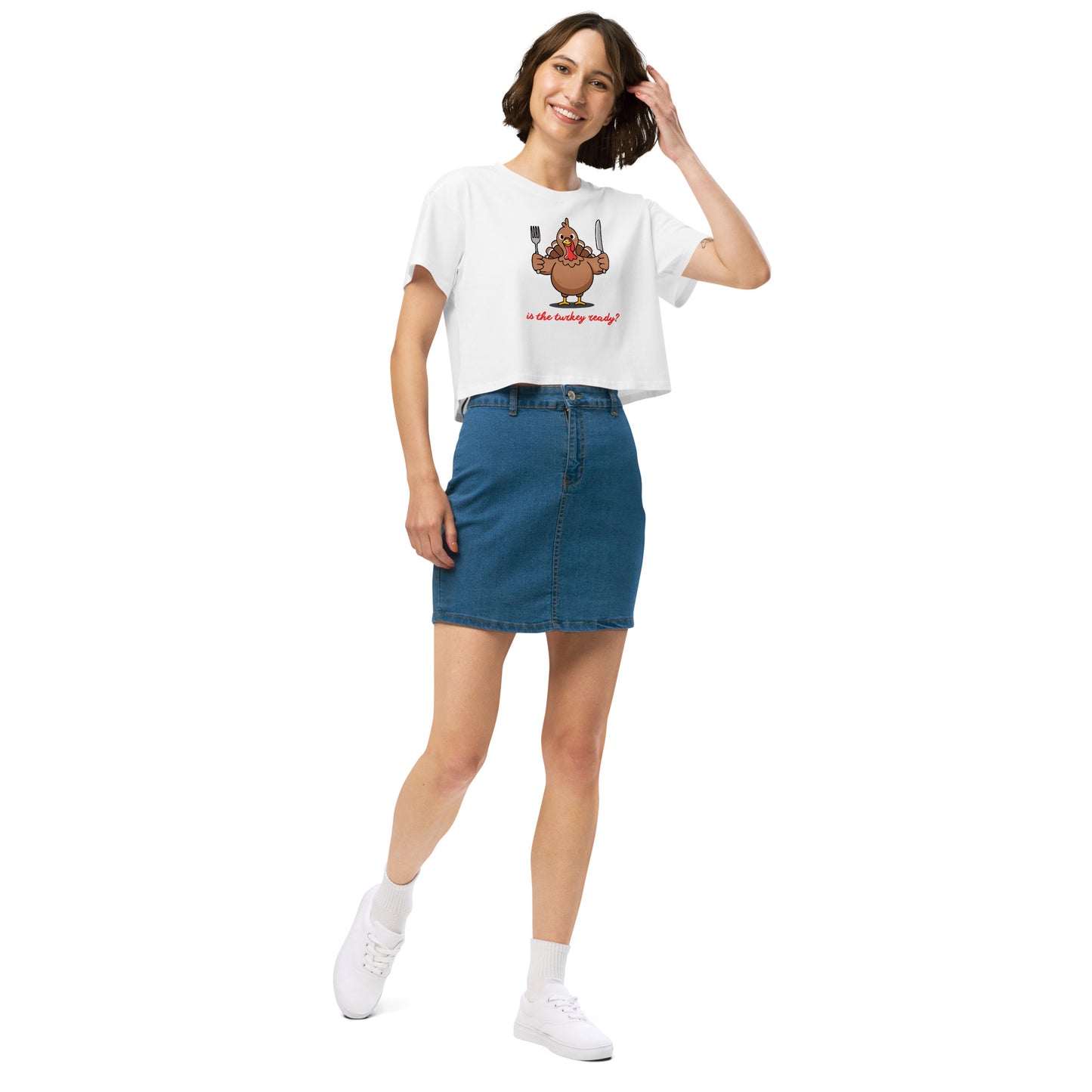 Thanksgiving Holiday Women’s Crop Top Shirt