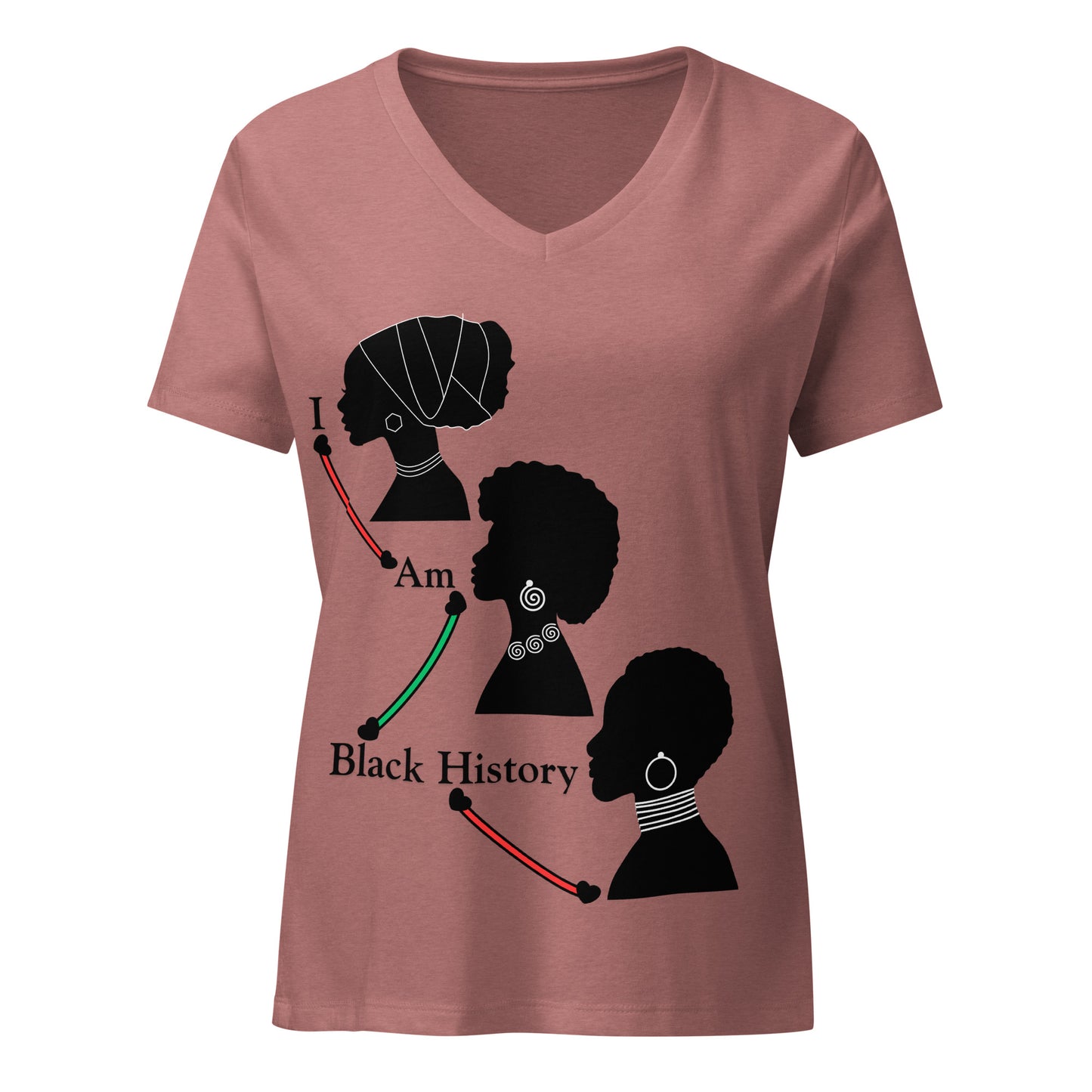 Black History Motivational V Neck T Shirt For Women