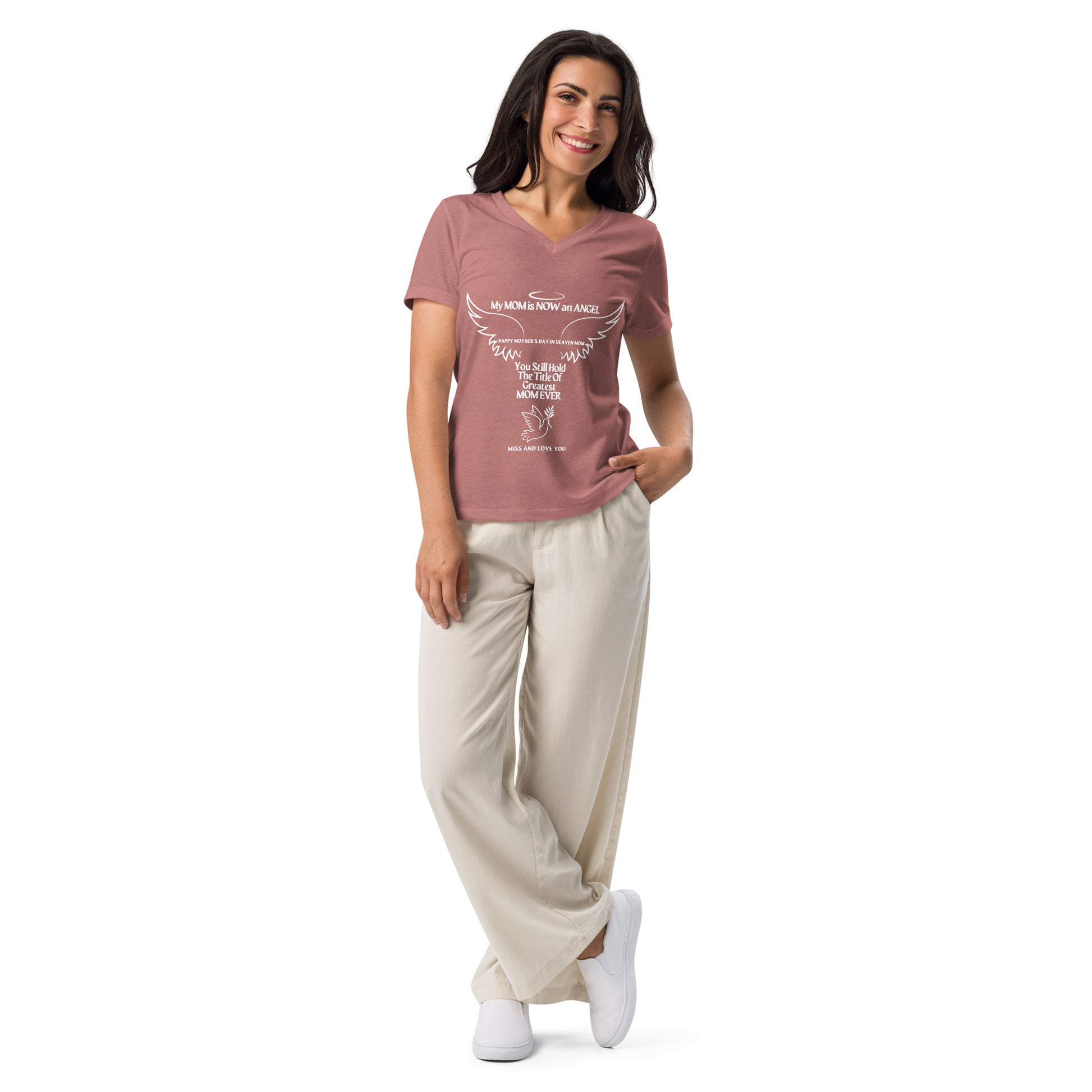 Mother's Day Relaxed V-Neck T Shirt