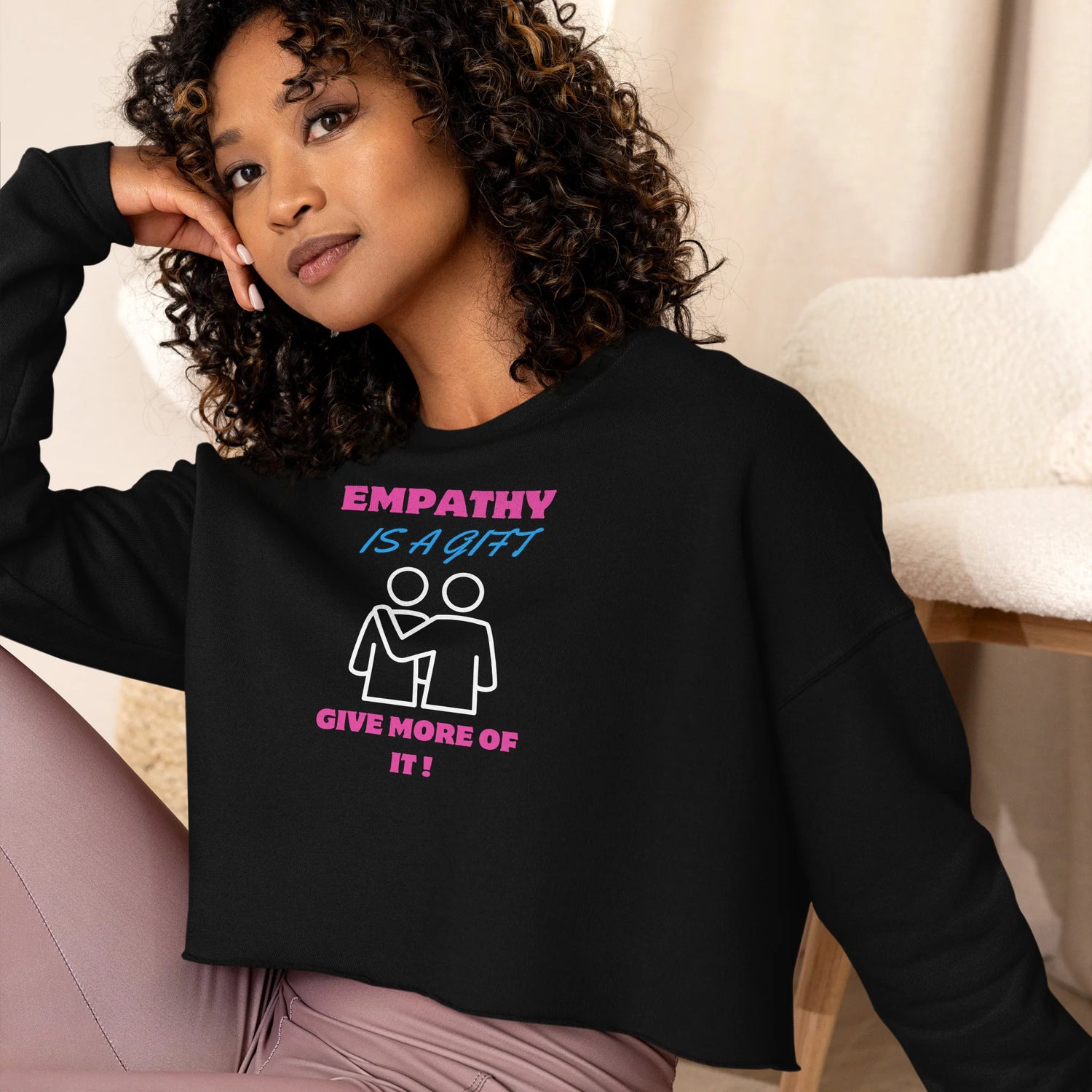 Motivational Crop Top Sweatshirts