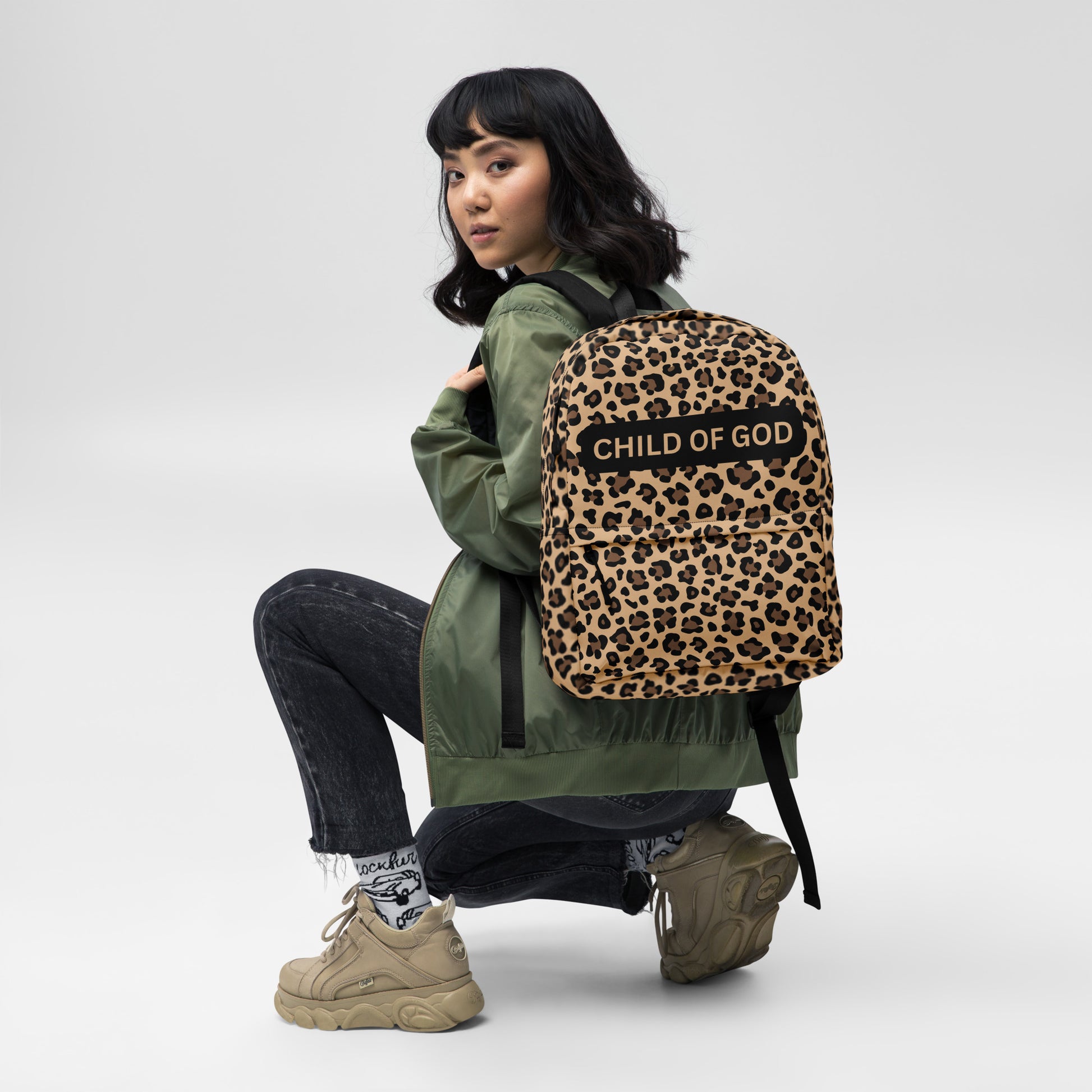 Cheetah Print School Backpack