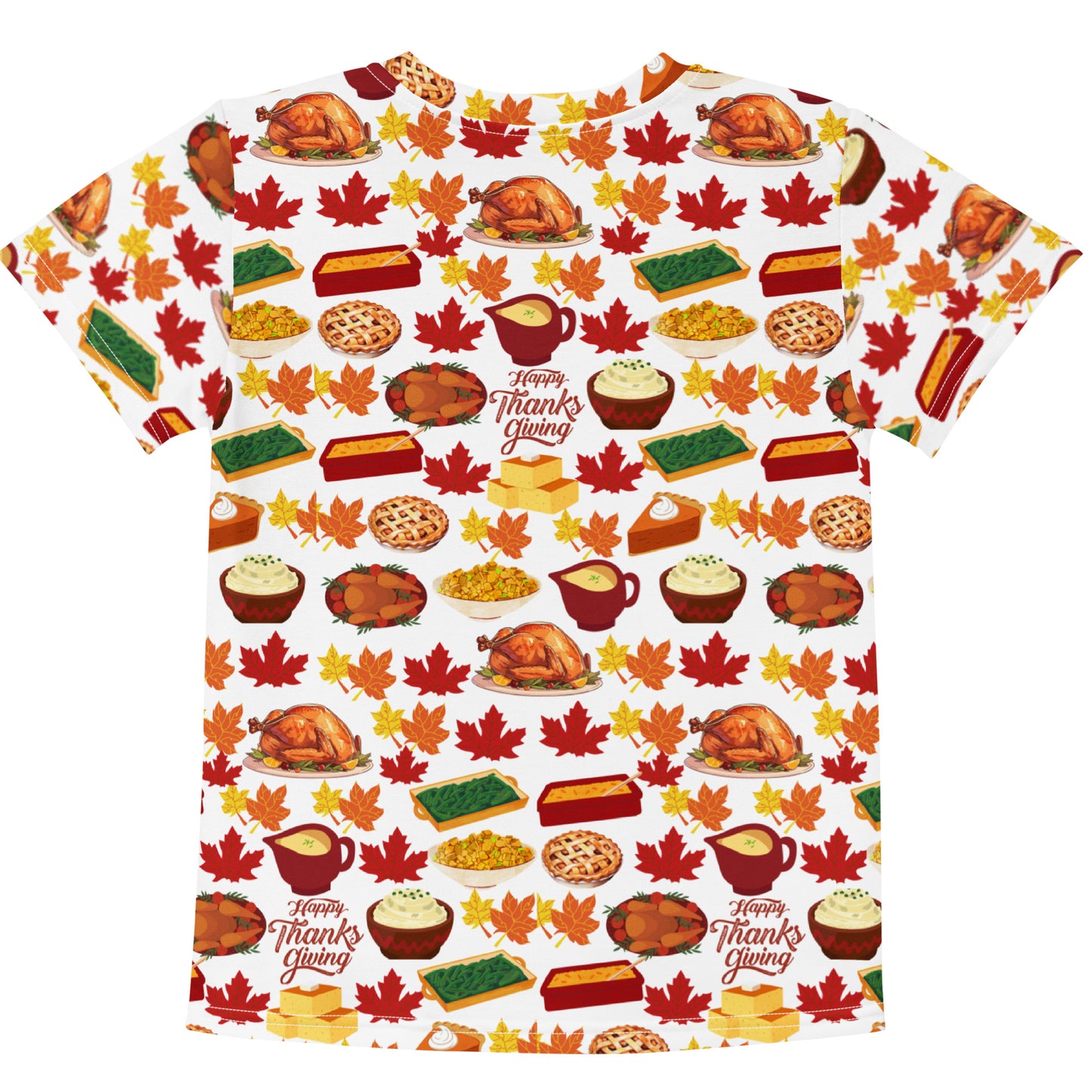 Thanksgiving Kids Crew Neck T Shirt