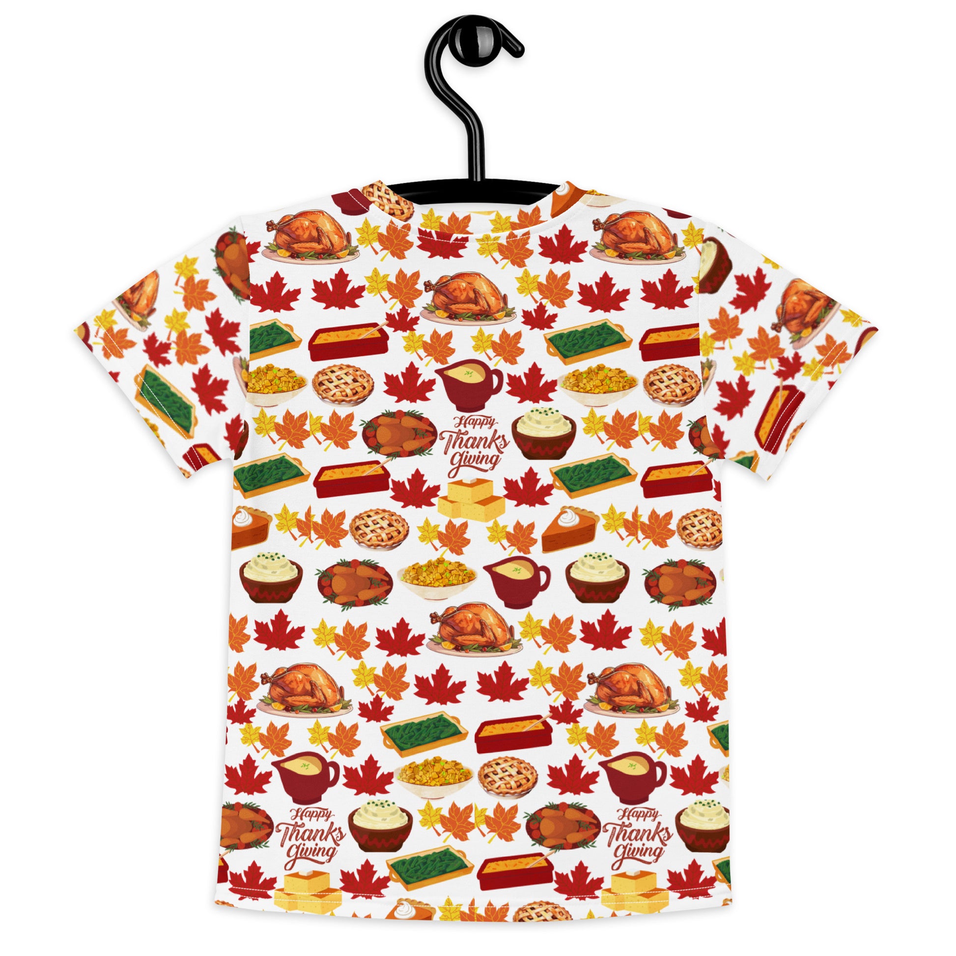 Thanksgiving Kids Crew Neck T Shirt