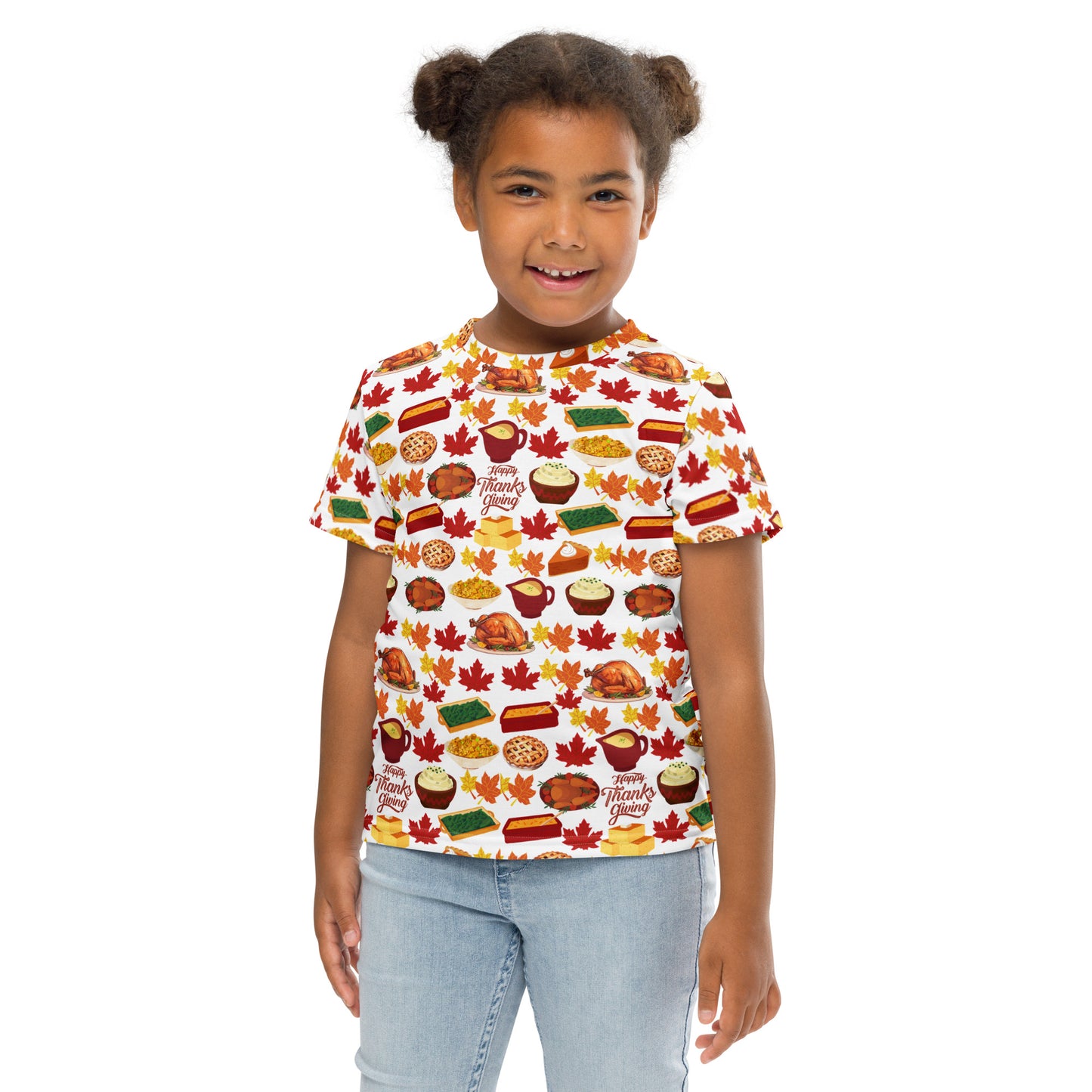 Thanksgiving Kids Crew Neck T Shirt