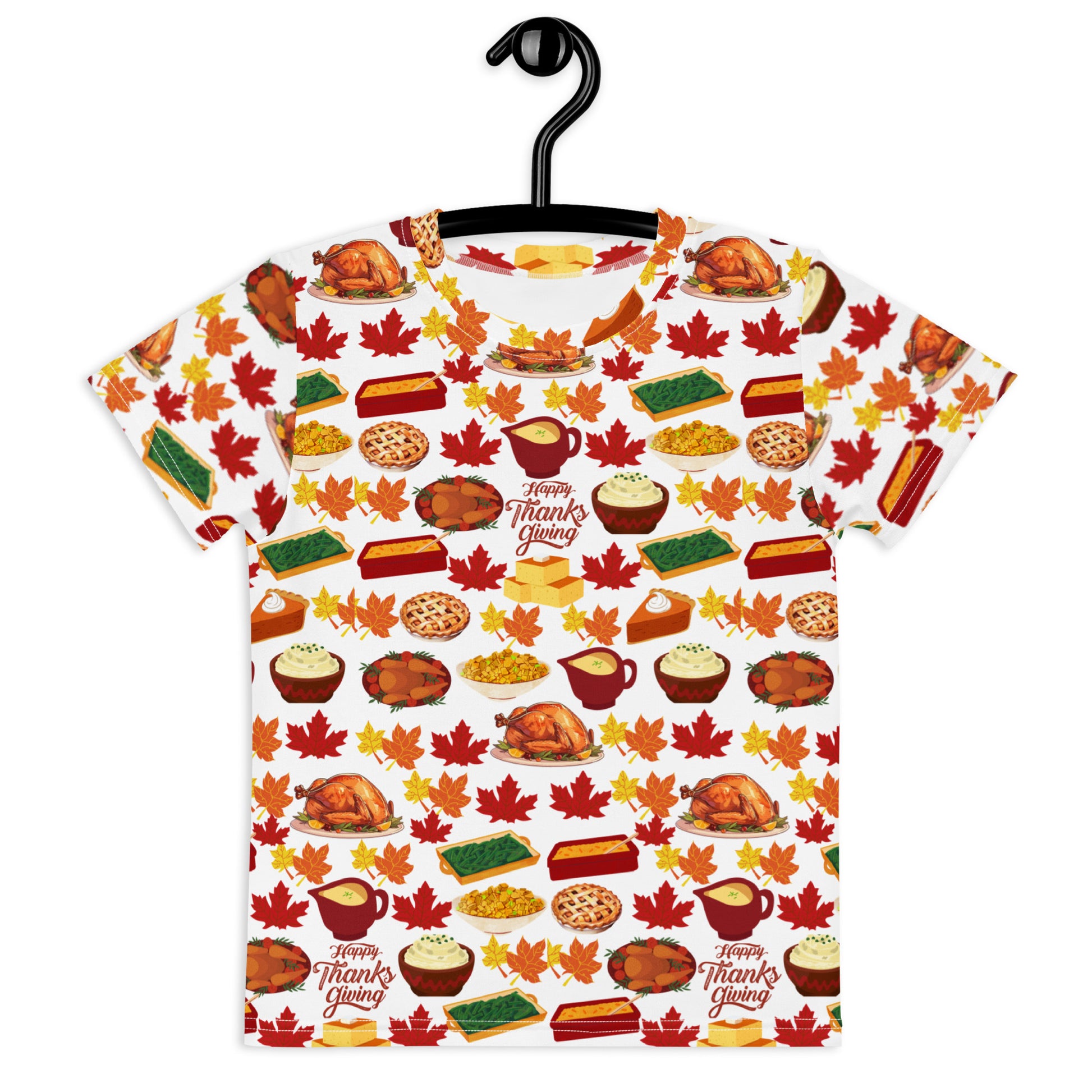 Thanksgiving Kids Crew Neck T Shirt