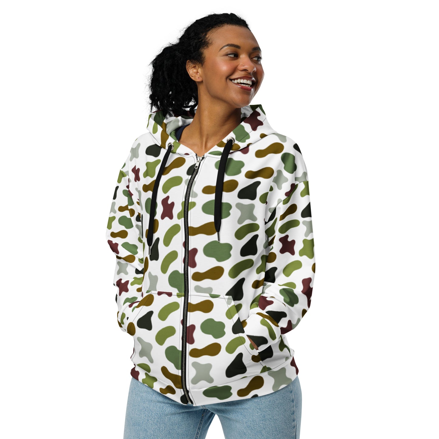 Camouflage Unisex Zip Hoodie