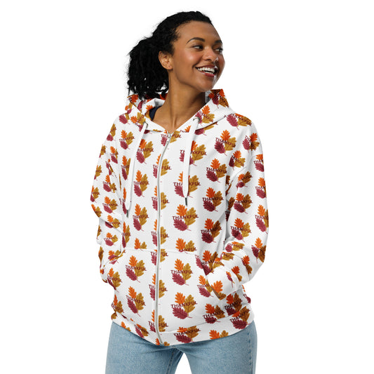 Thankful Thanksgiving Unisex Zip Hoodie