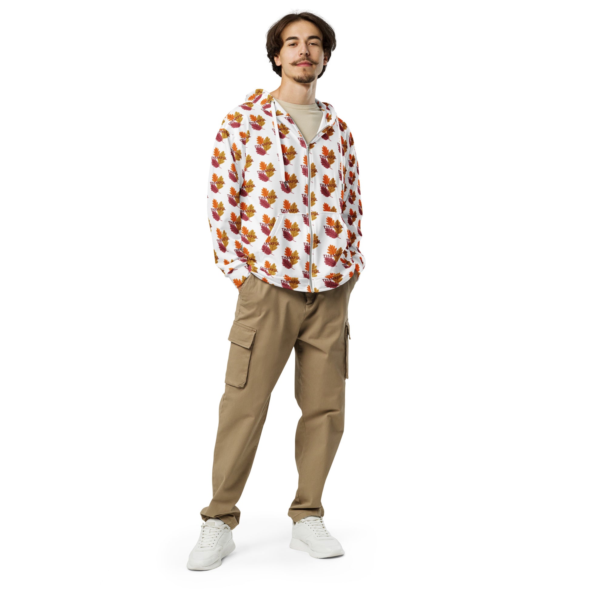 Thankful Thanksgiving Unisex Zip Hoodie