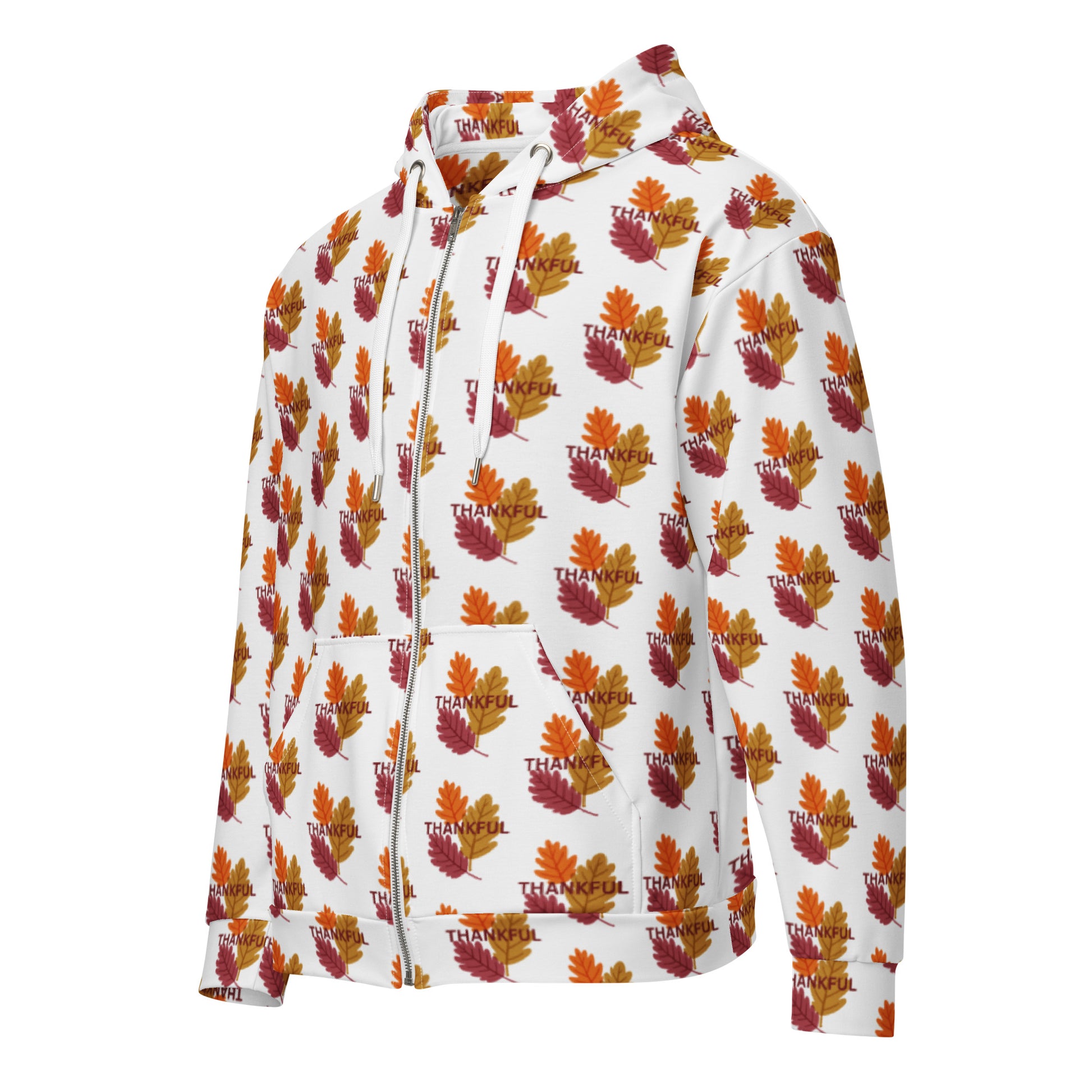 Thankful Thanksgiving Unisex Zip Hoodie