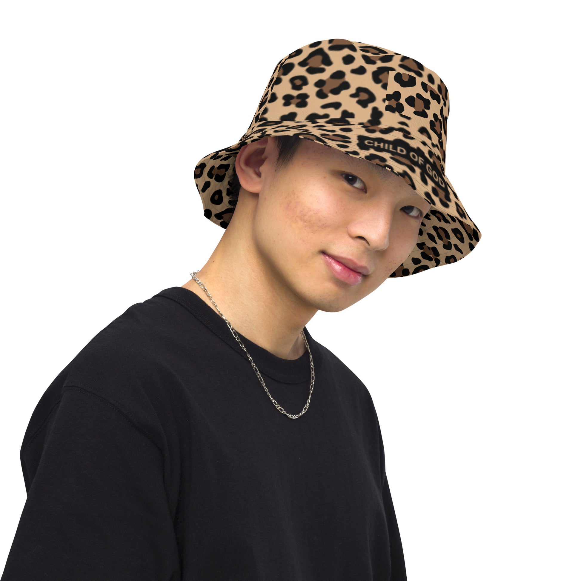 Child of God Cheetah Print Reversible Bucket Hat