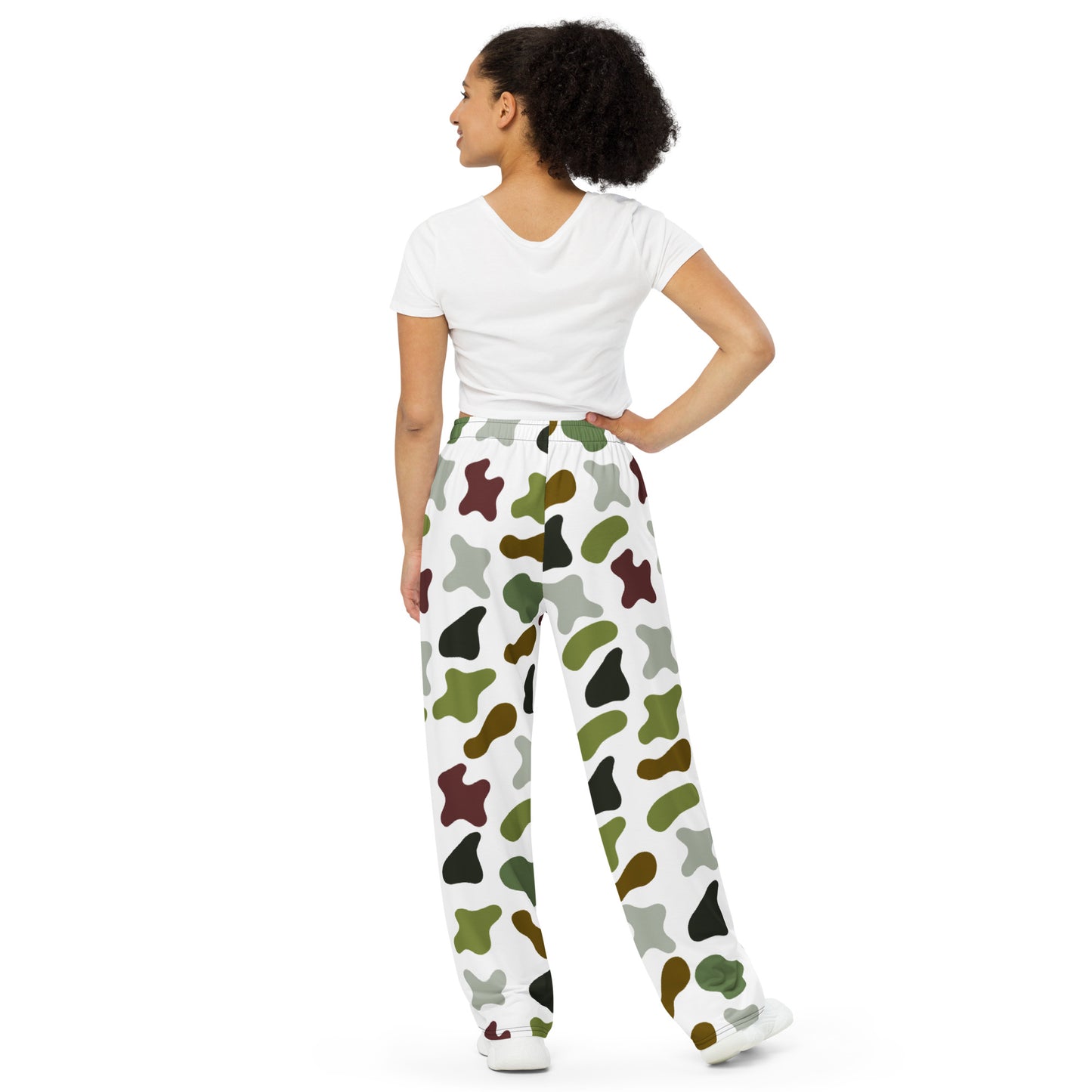 camouflage All-over print unisex wide-leg pants