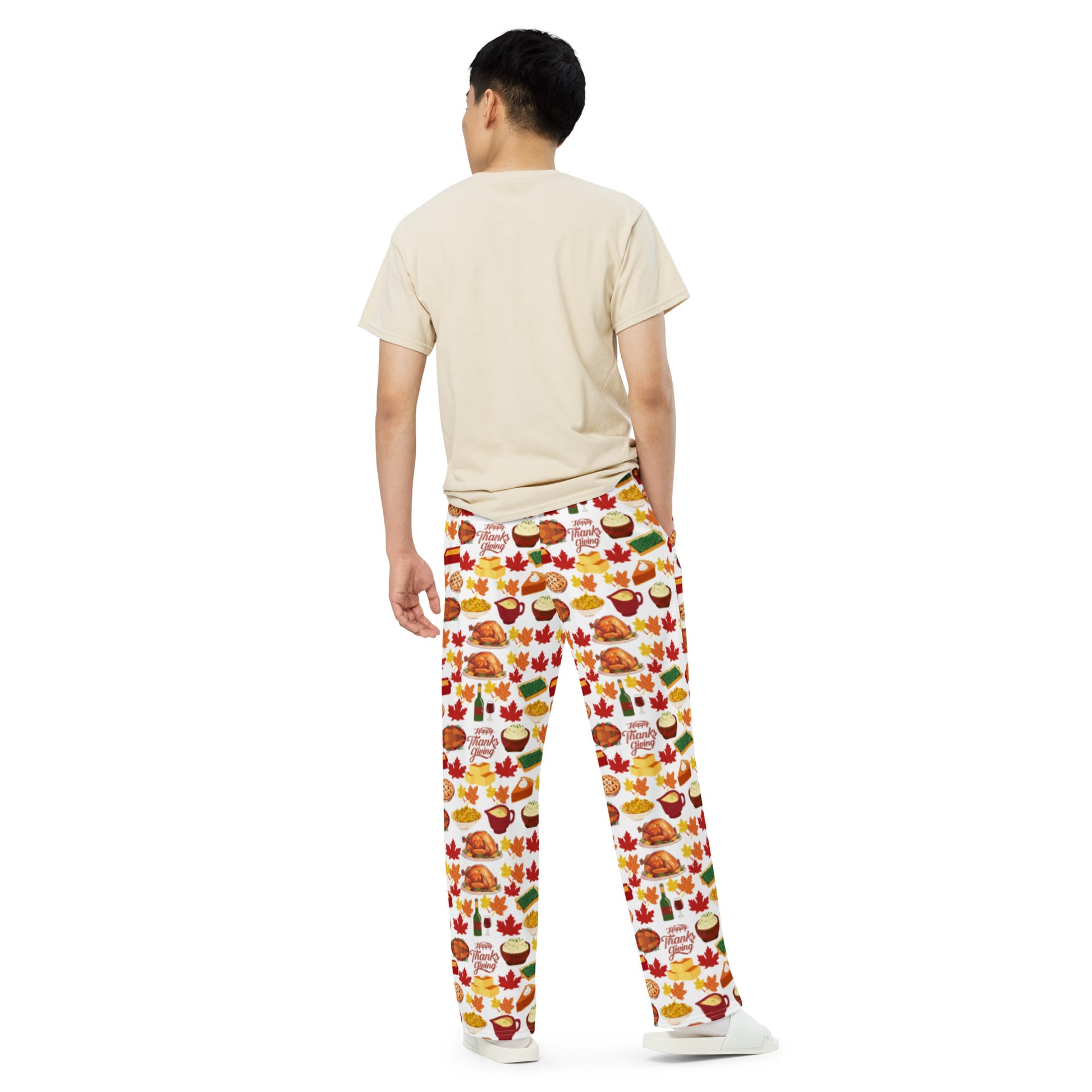 Thanksgiving All-over print unisex wide-leg pants